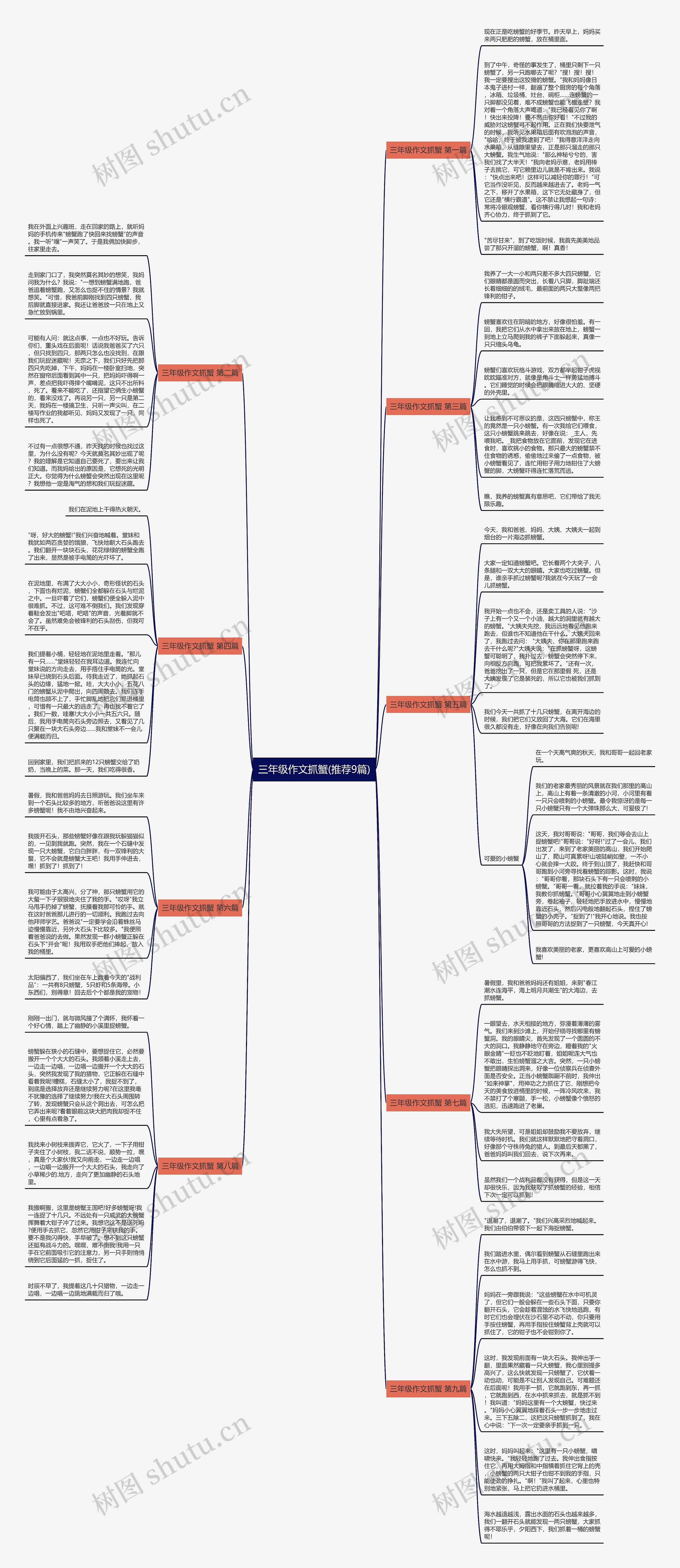 三年级作文抓蟹(推荐9篇)思维导图