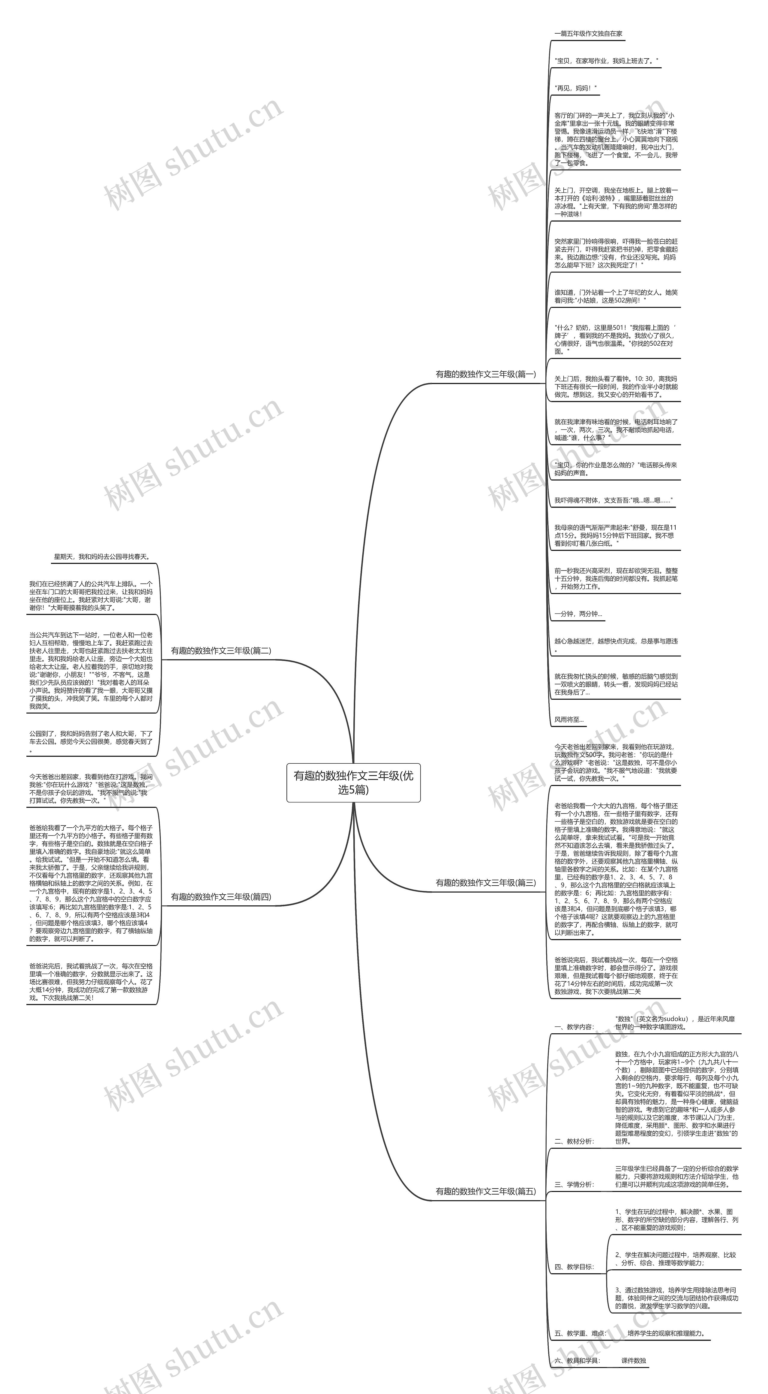 有趣的数独作文三年级(优选5篇)思维导图
