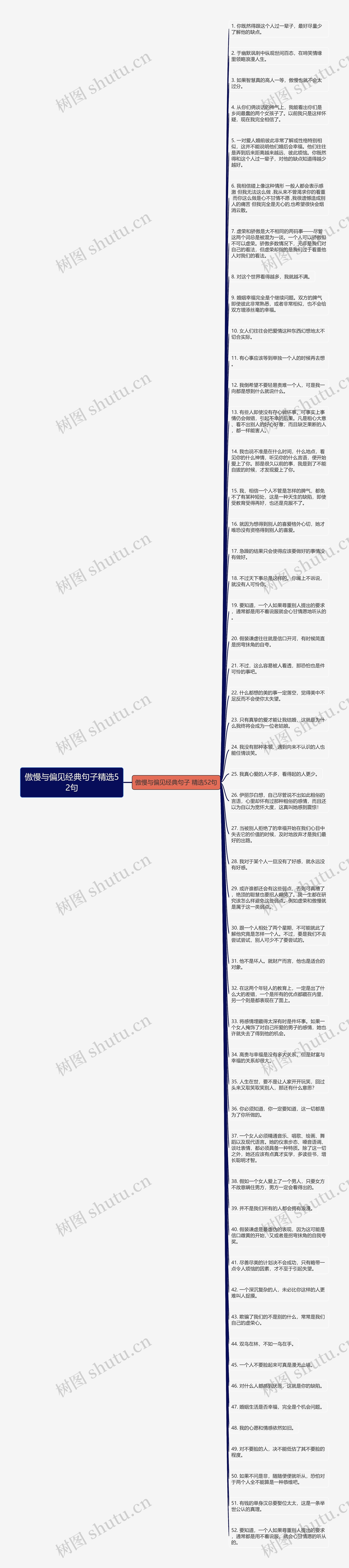 傲慢与偏见经典句子精选52句思维导图