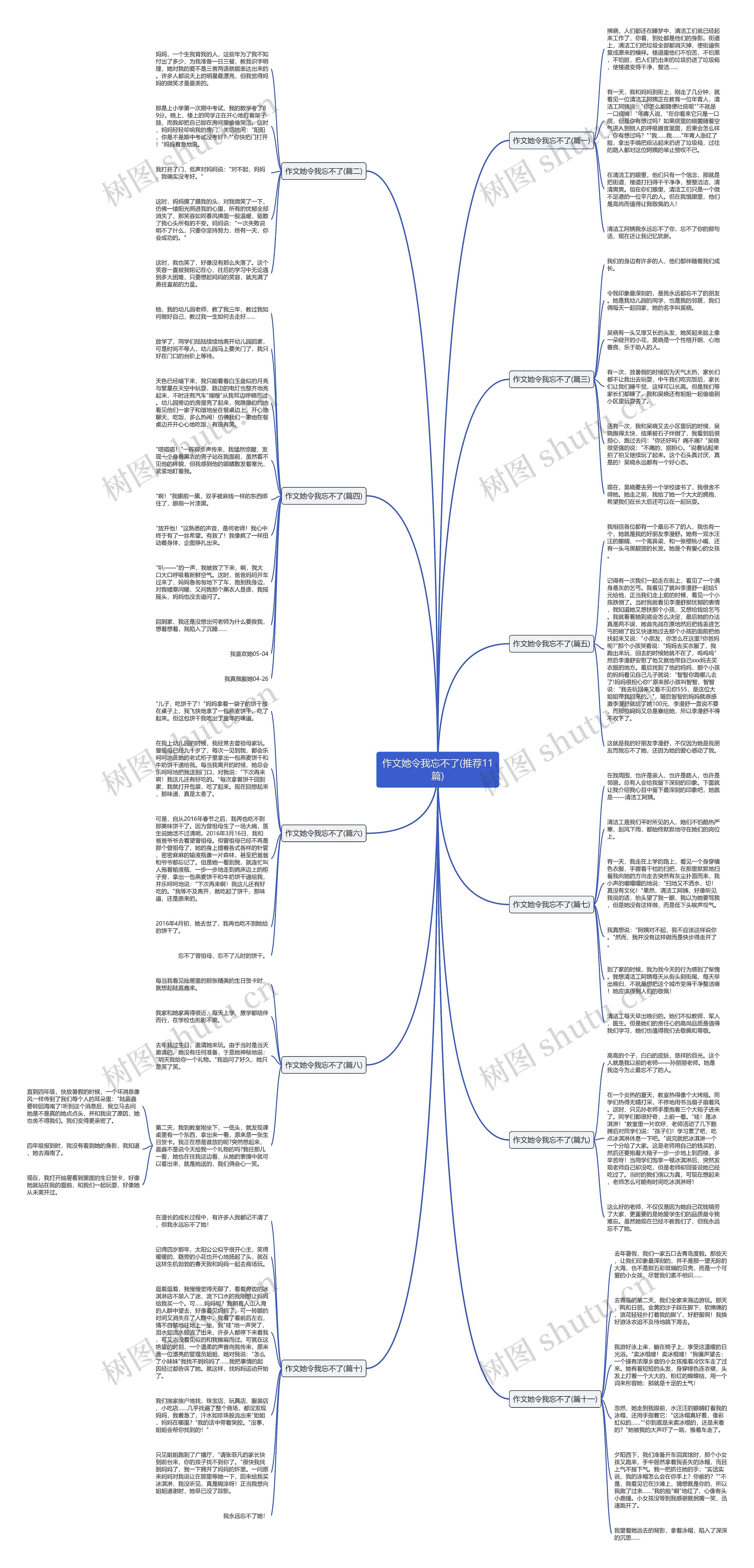 作文她令我忘不了(推荐11篇)思维导图