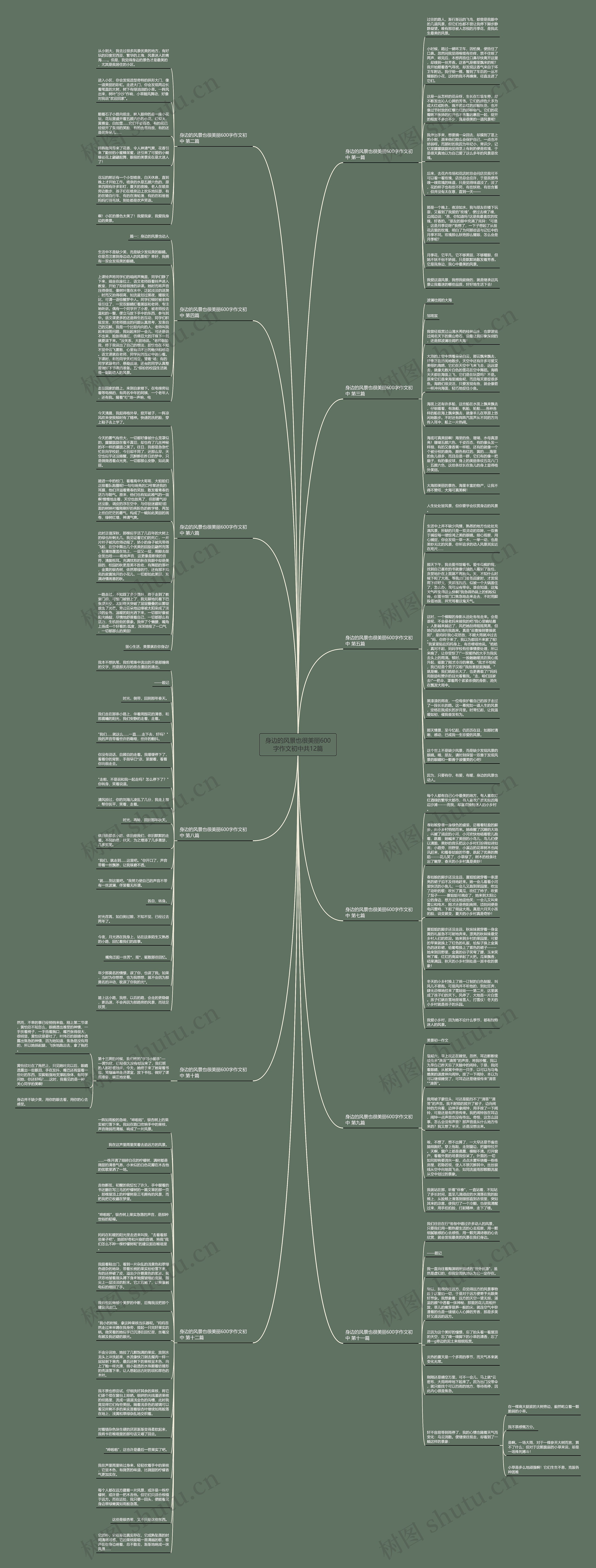 身边的风景也很美丽600字作文初中共12篇思维导图