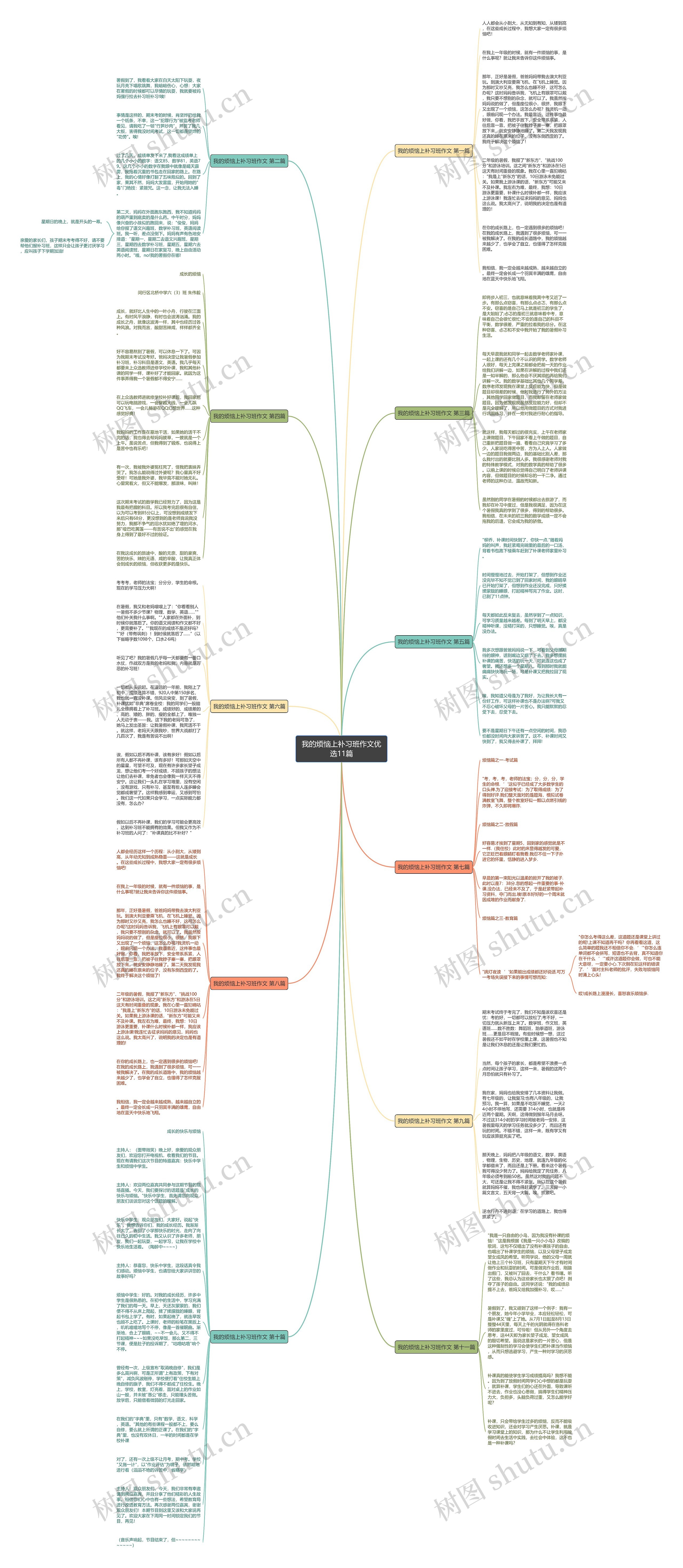 我的烦恼上补习班作文优选11篇