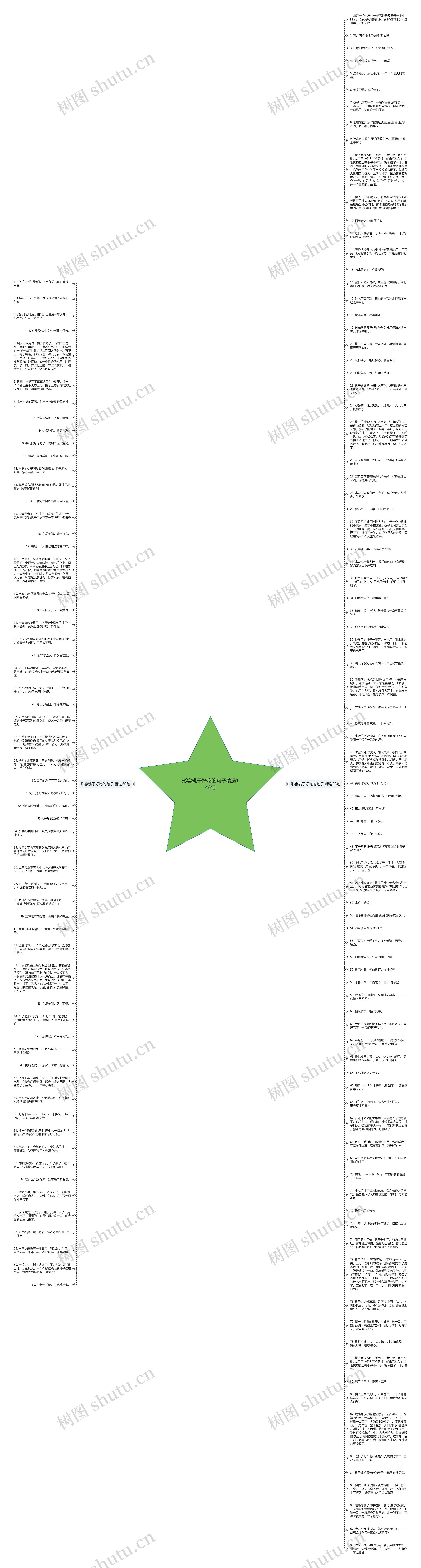 形容桃子好吃的句子精选148句思维导图