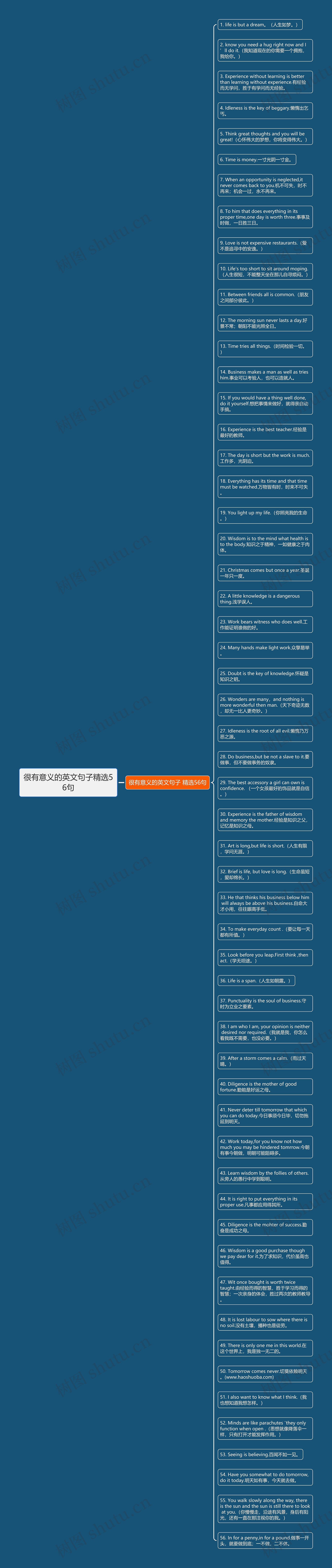 很有意义的英文句子精选56句思维导图