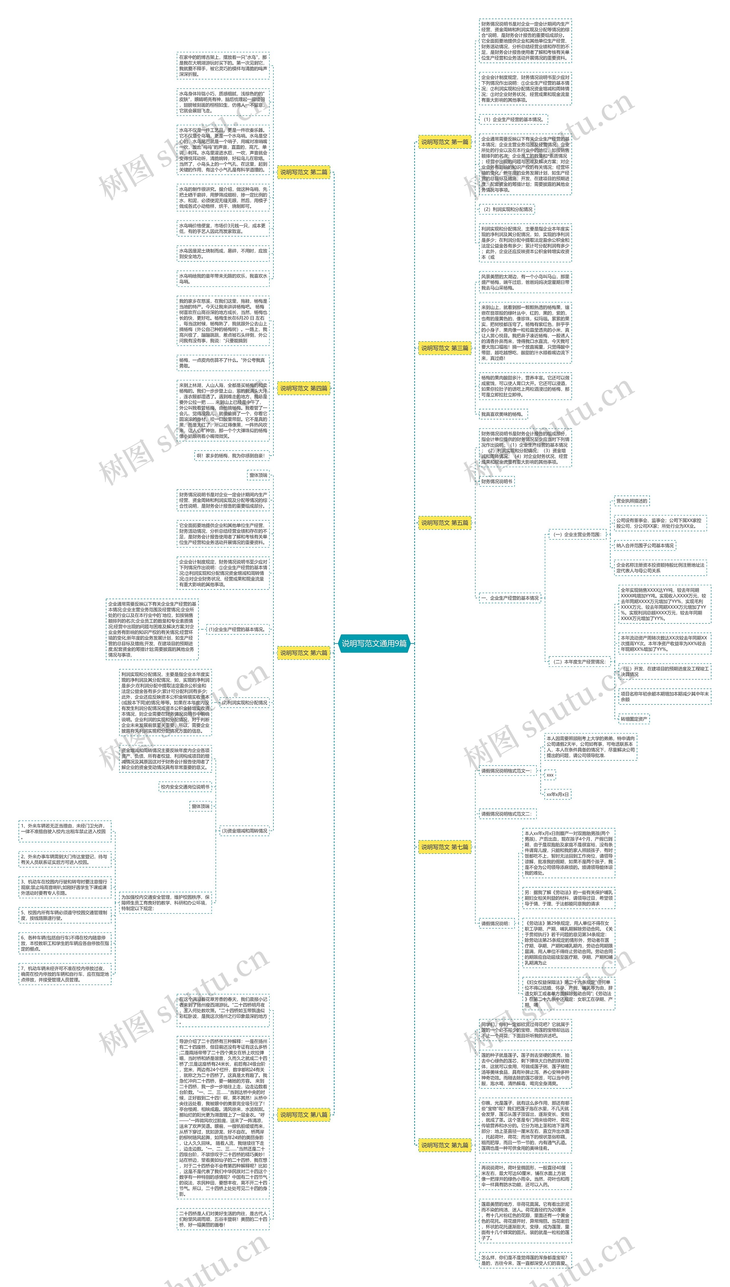 说明写范文通用9篇思维导图