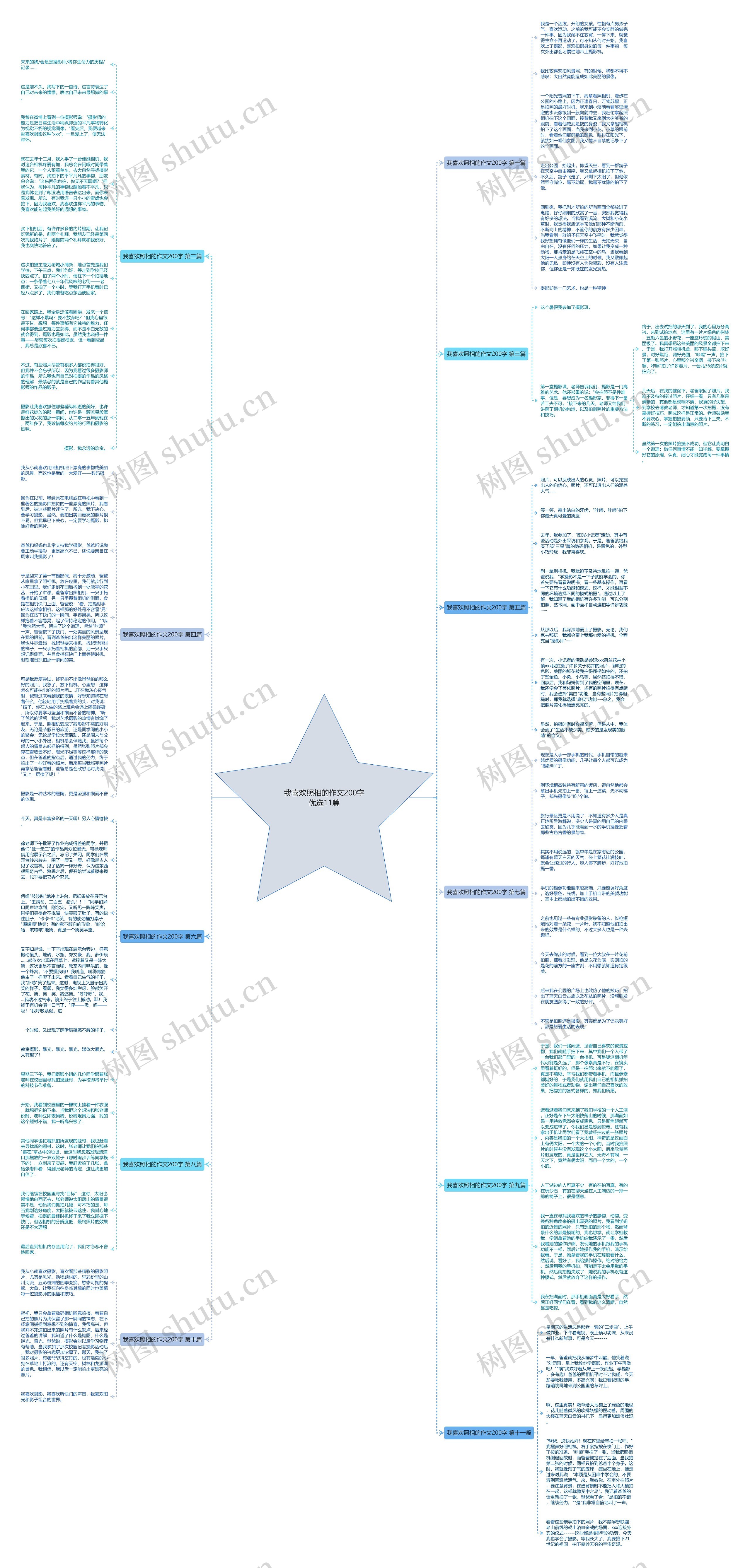 我喜欢照相的作文200字优选11篇思维导图