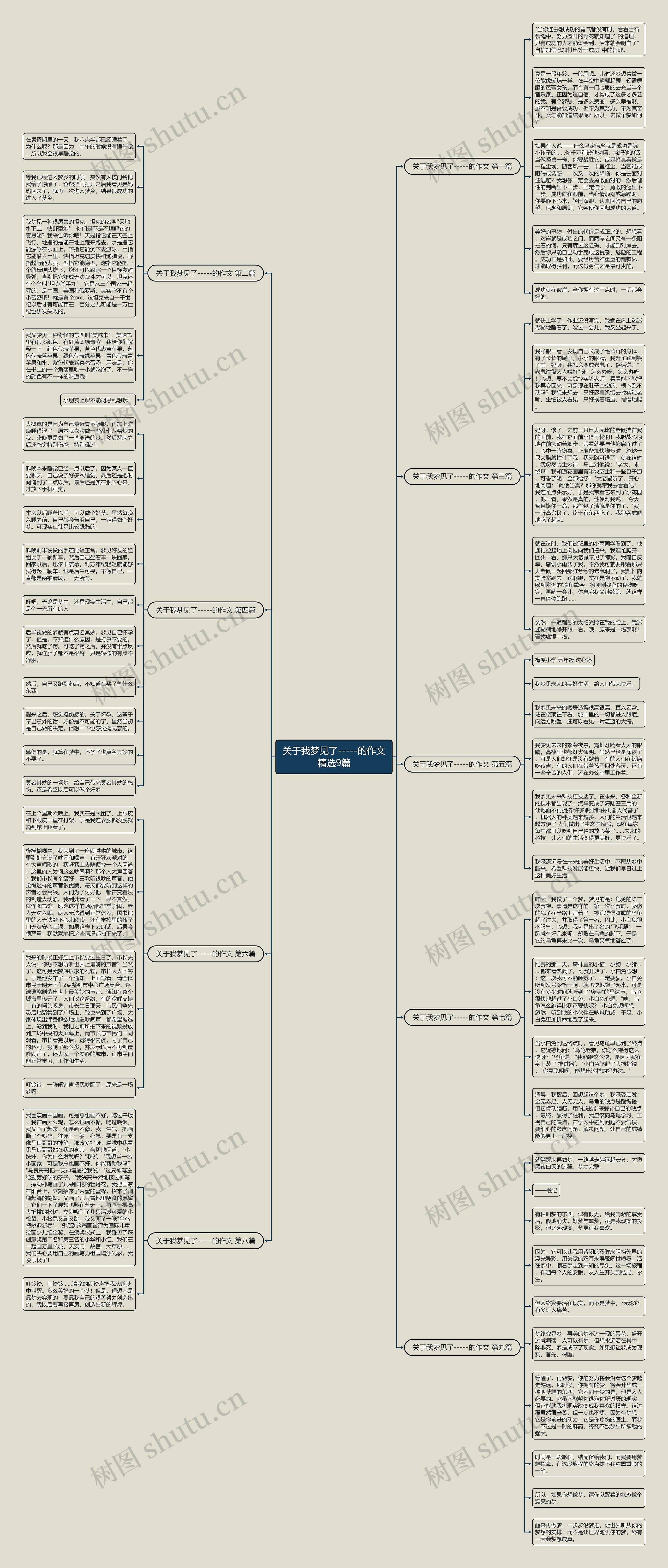 关于我梦见了-----的作文精选9篇思维导图