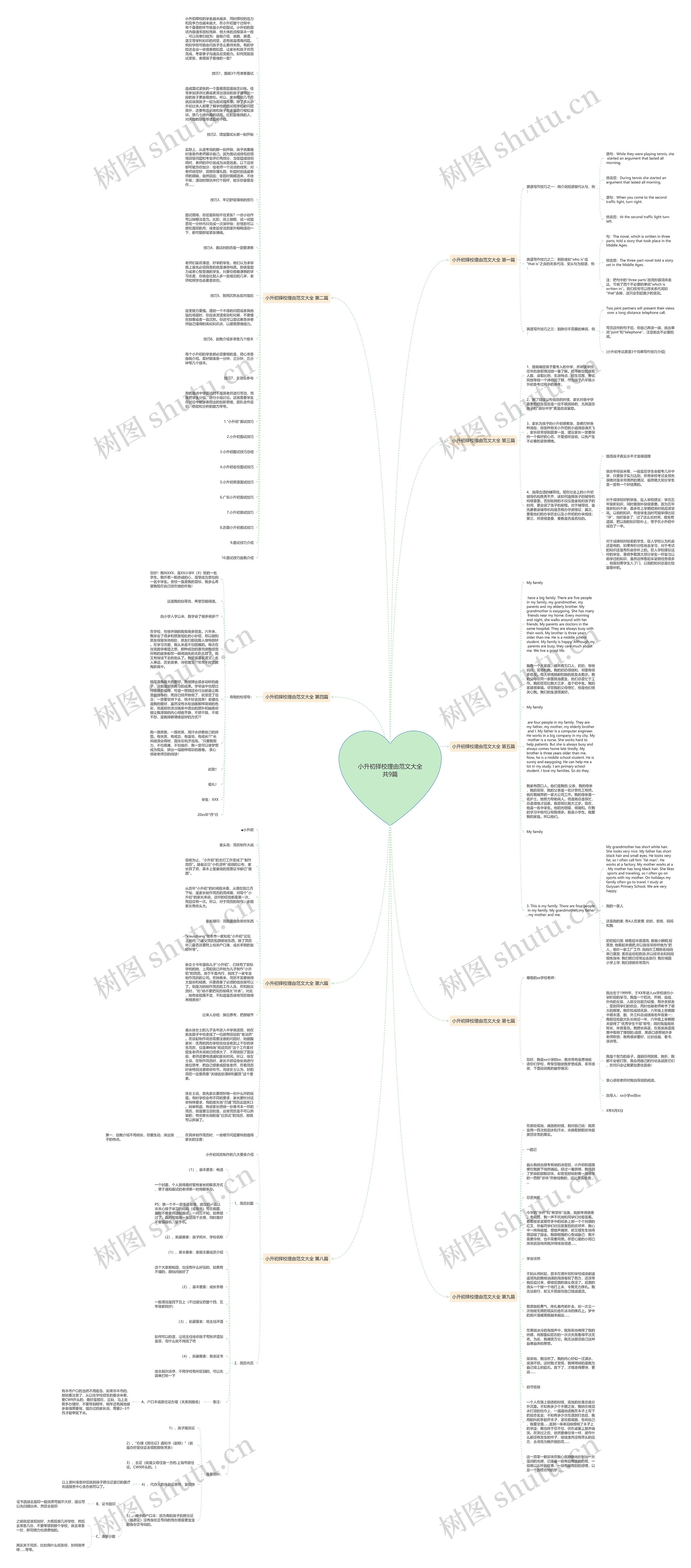 小升初择校理由范文大全共9篇思维导图