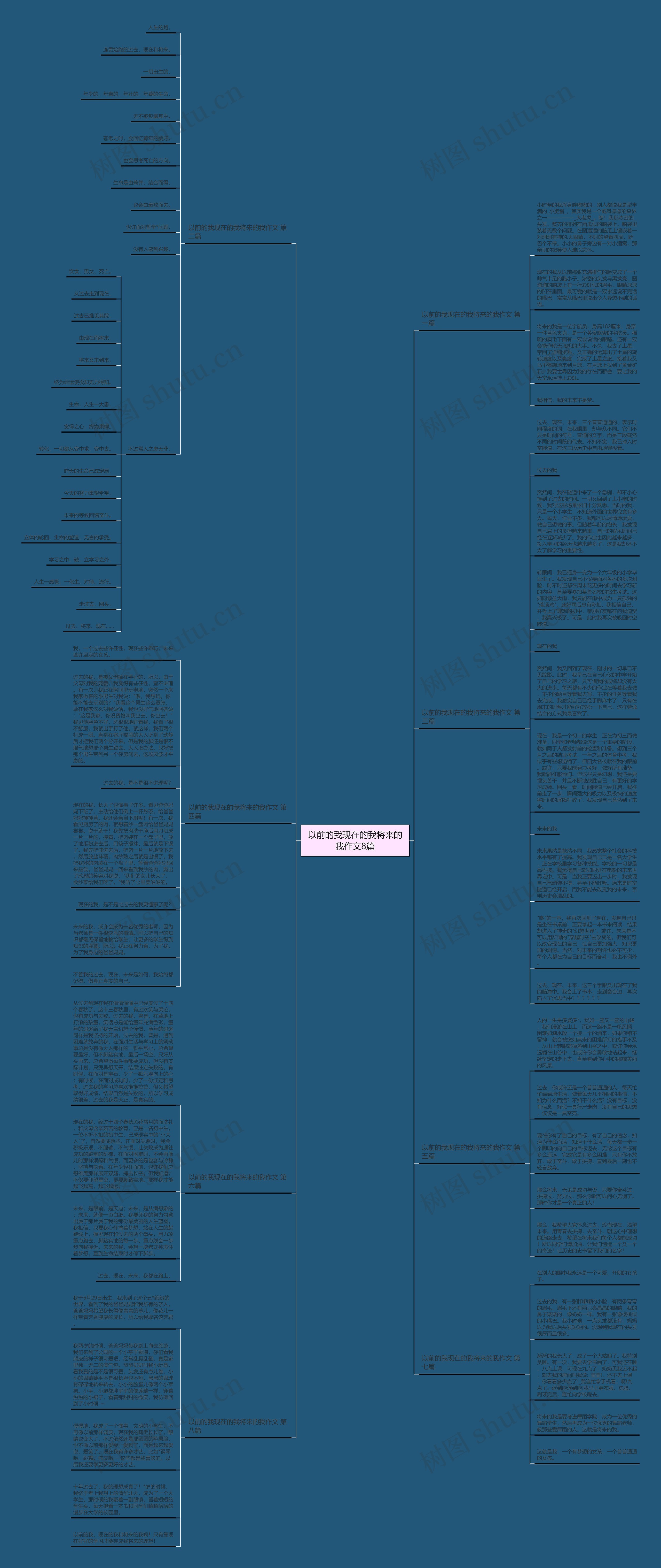 以前的我现在的我将来的我作文8篇思维导图