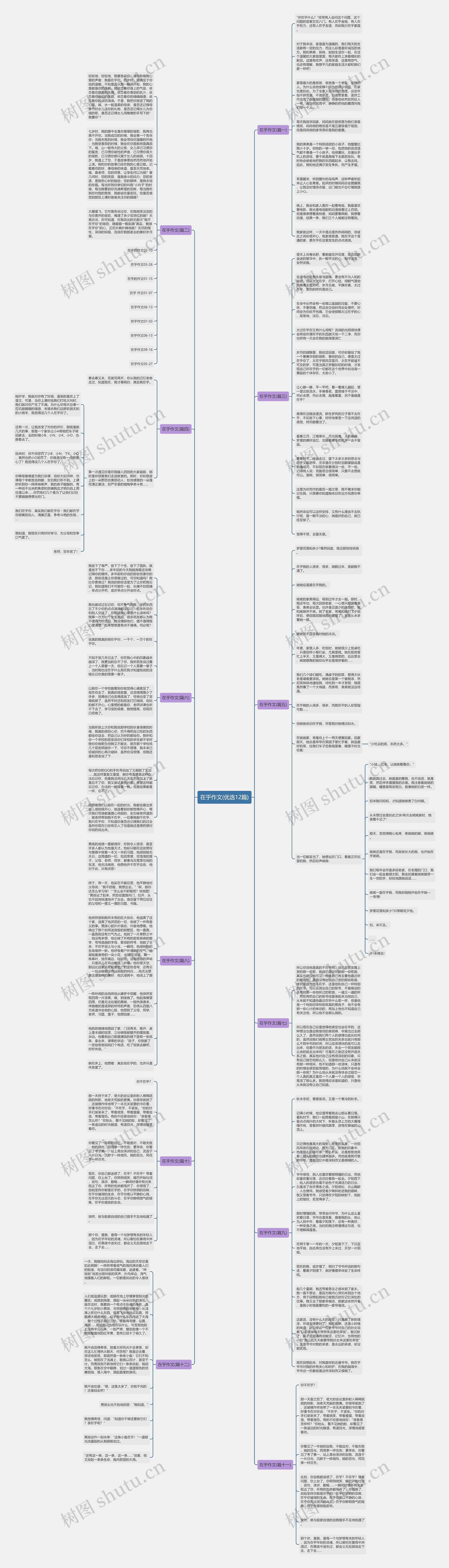 在乎作文(优选12篇)思维导图