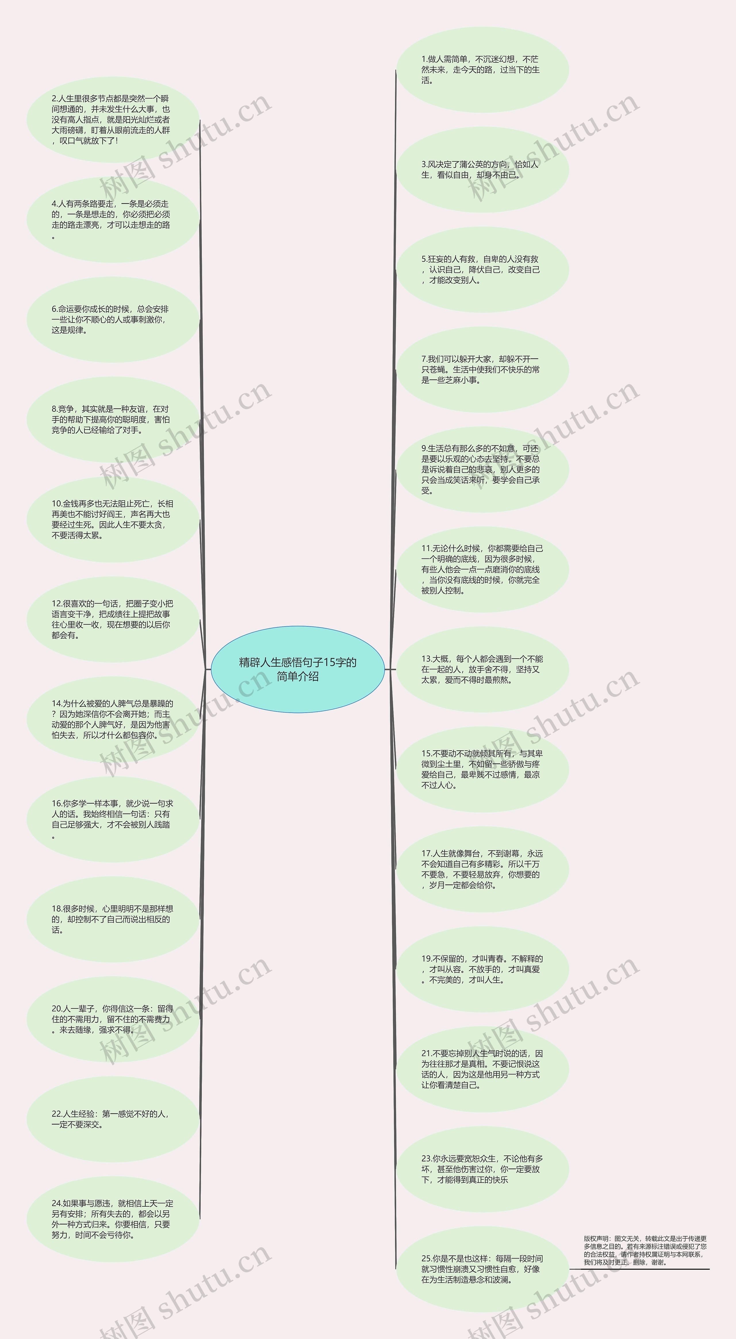 精辟人生感悟句子15字的简单介绍思维导图