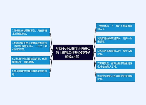 形容不开心的句子说说心情【形容工作开心的句子说说心情】