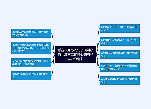 形容不开心的句子说说心情【形容工作开心的句子说说心情】