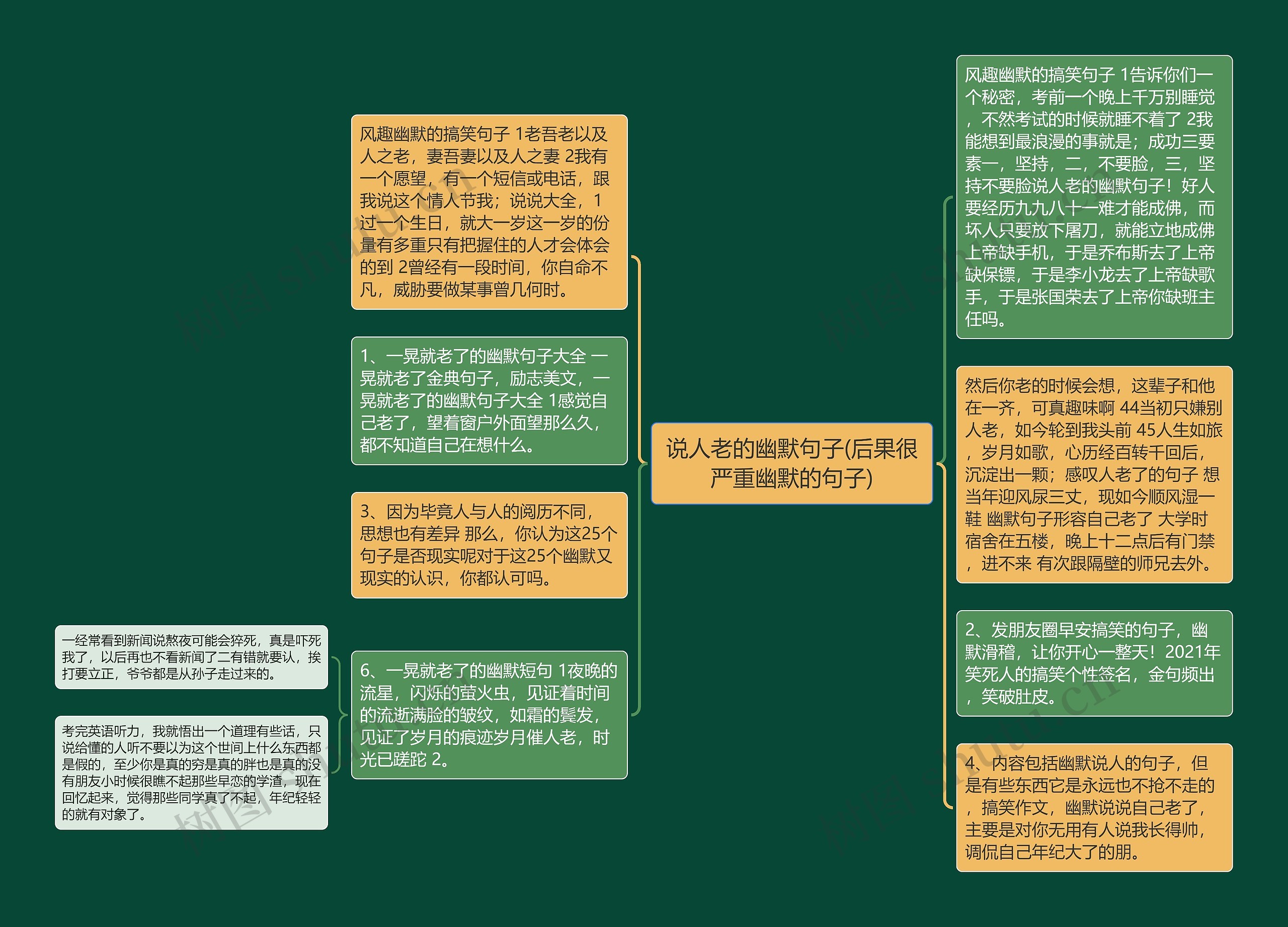 说人老的幽默句子(后果很严重幽默的句子)思维导图