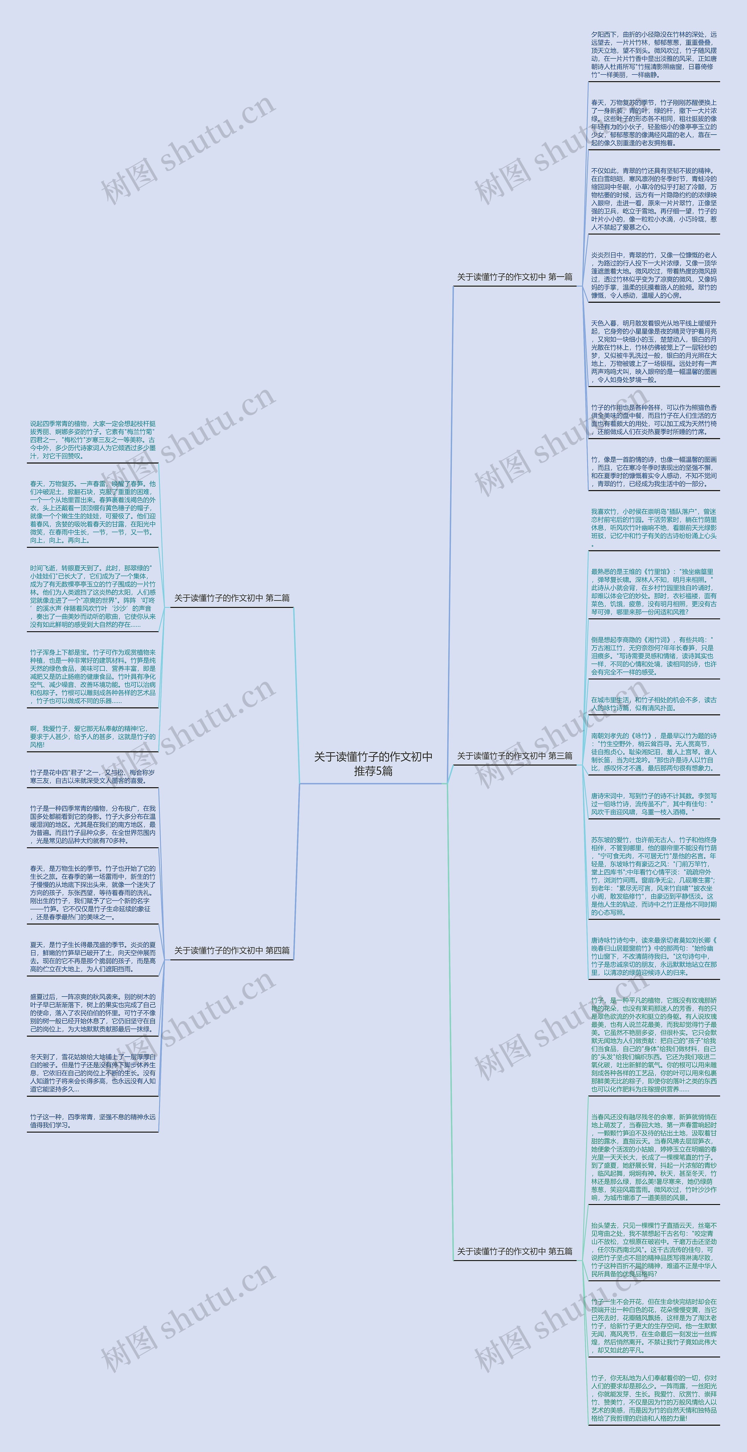 关于读懂竹子的作文初中推荐5篇思维导图