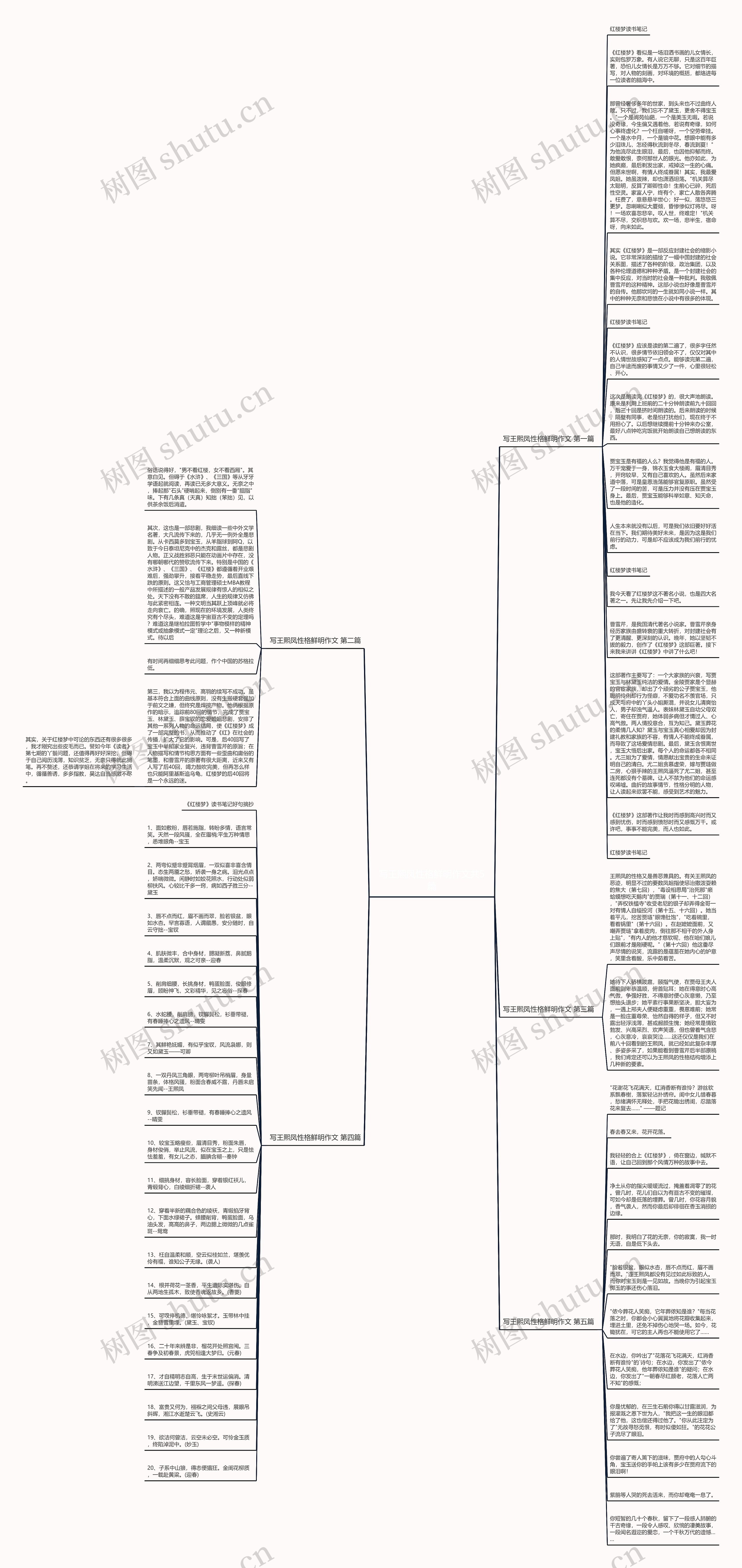 写王熙凤性格鲜明作文共5篇思维导图