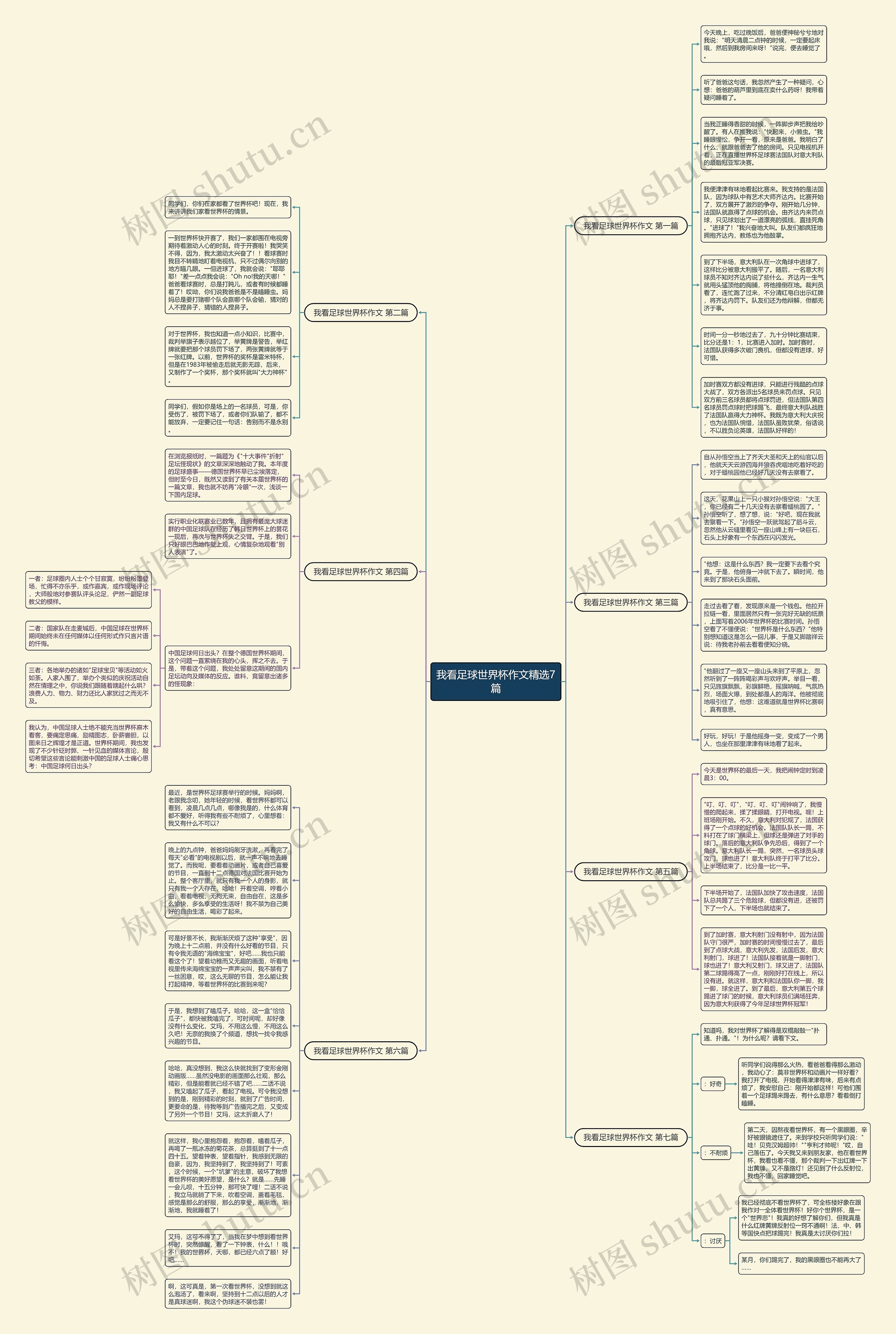 我看足球世界杯作文精选7篇思维导图