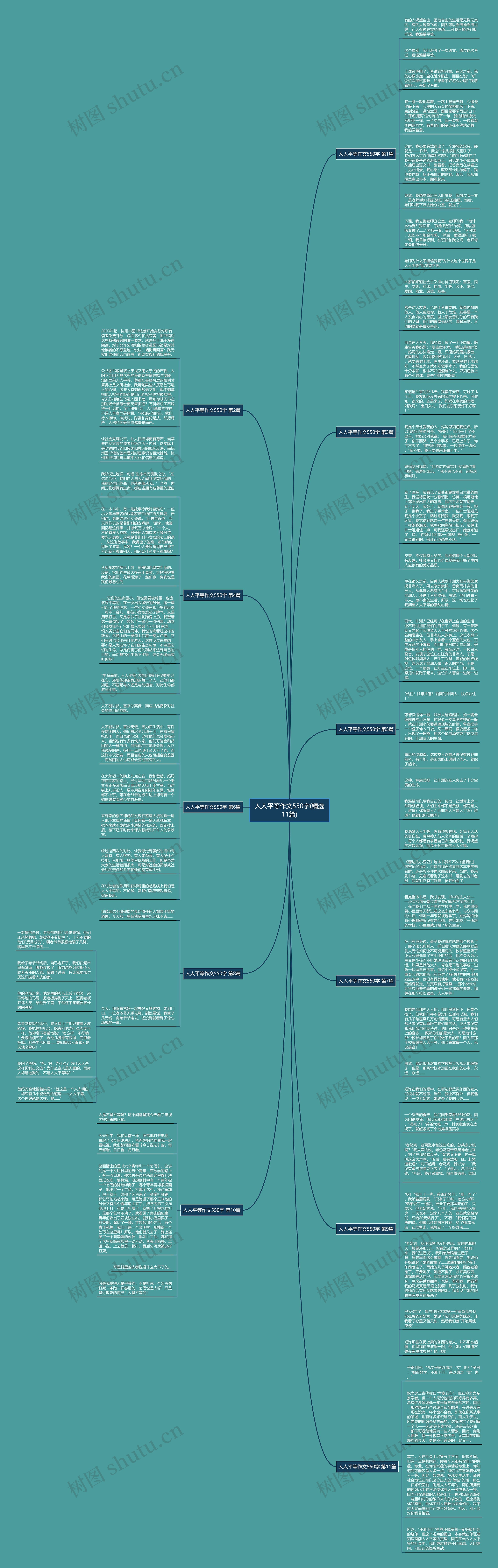 人人平等作文550字(精选11篇)思维导图