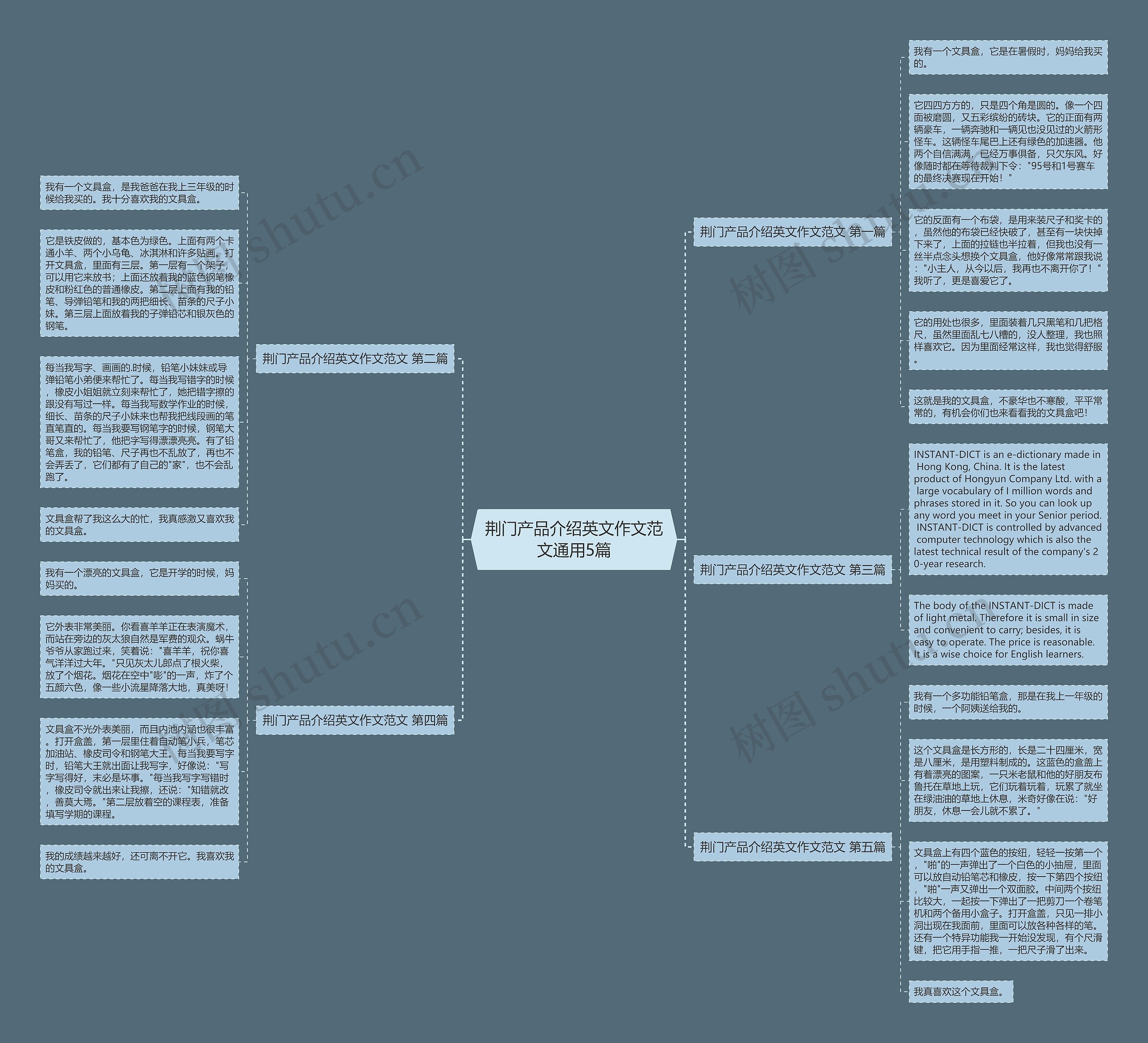 荆门产品介绍英文作文范文通用5篇思维导图