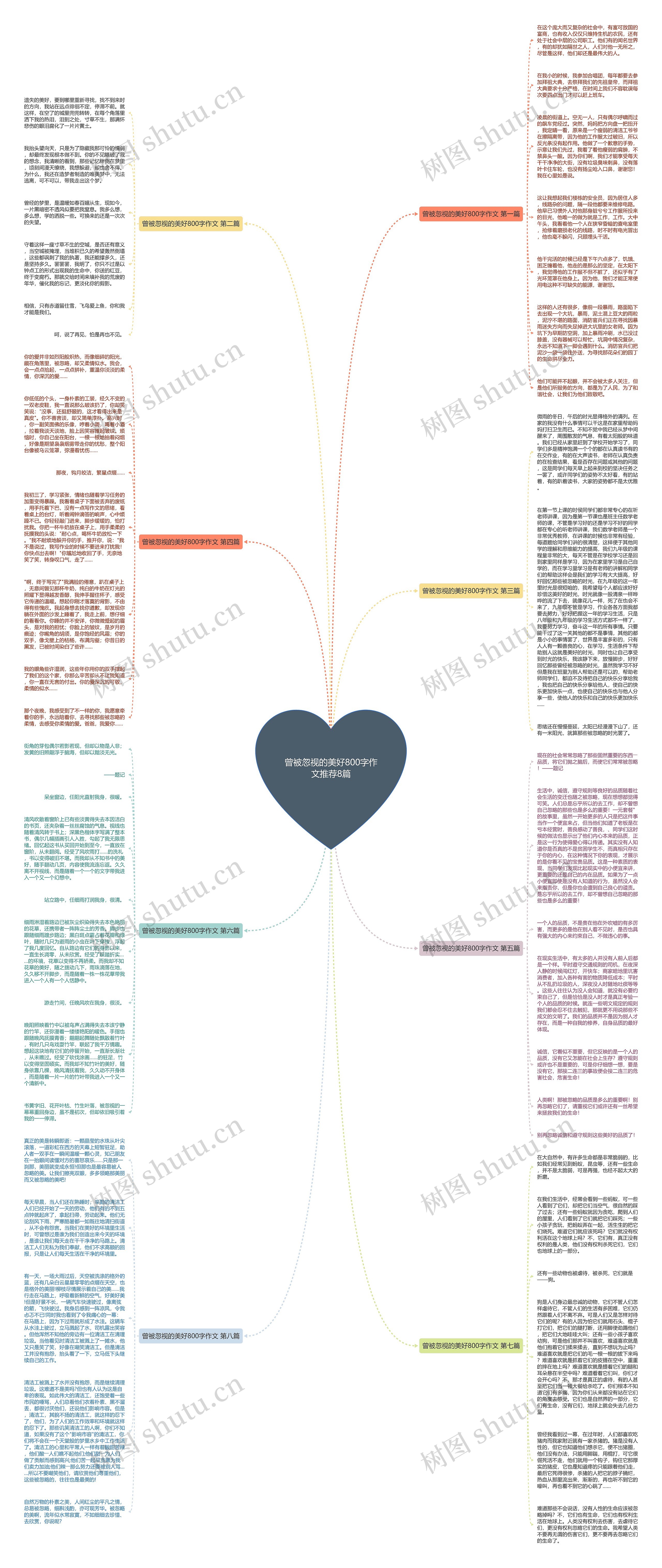 曾被忽视的美好800字作文推荐8篇思维导图
