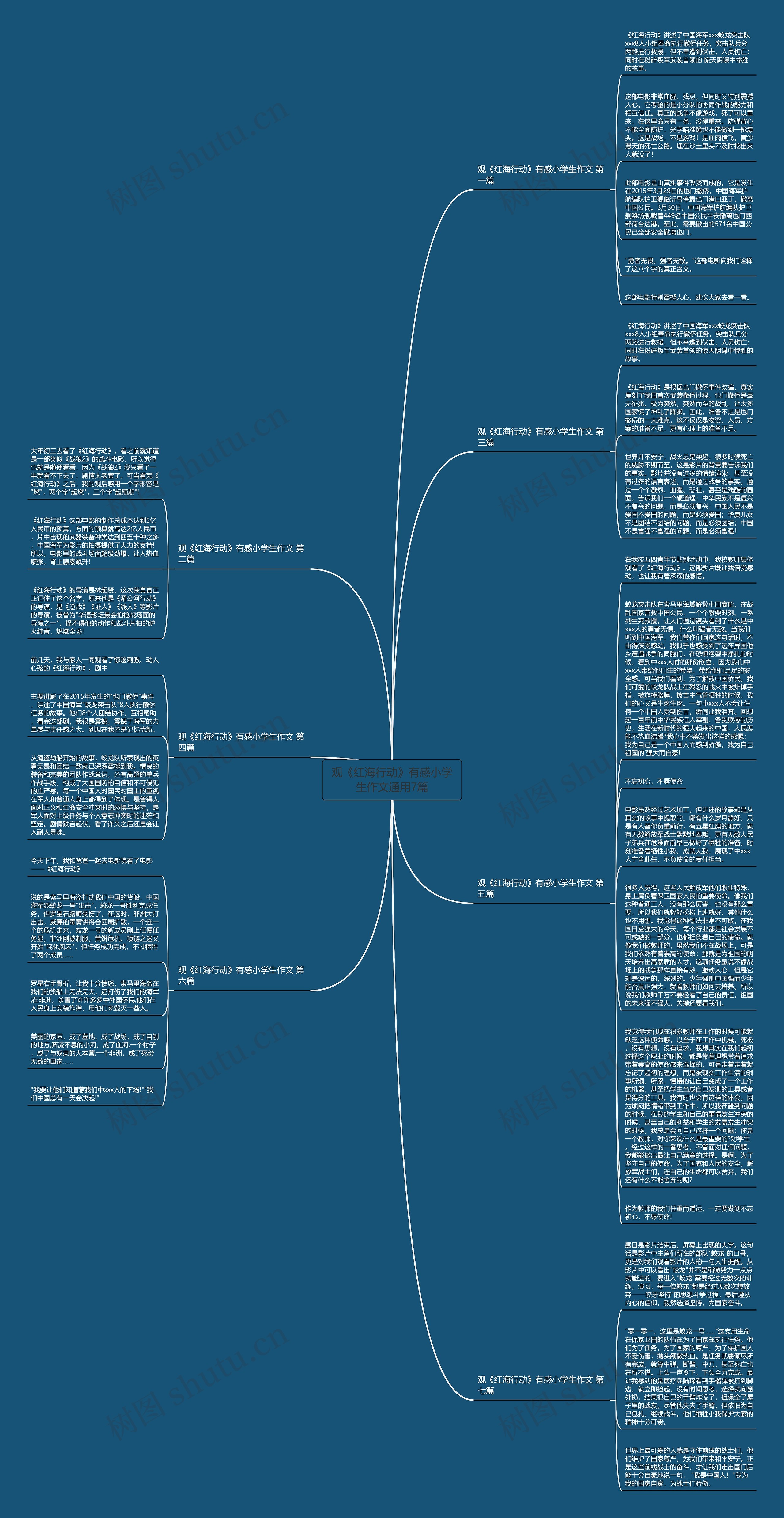 观《红海行动》有感小学生作文通用7篇思维导图