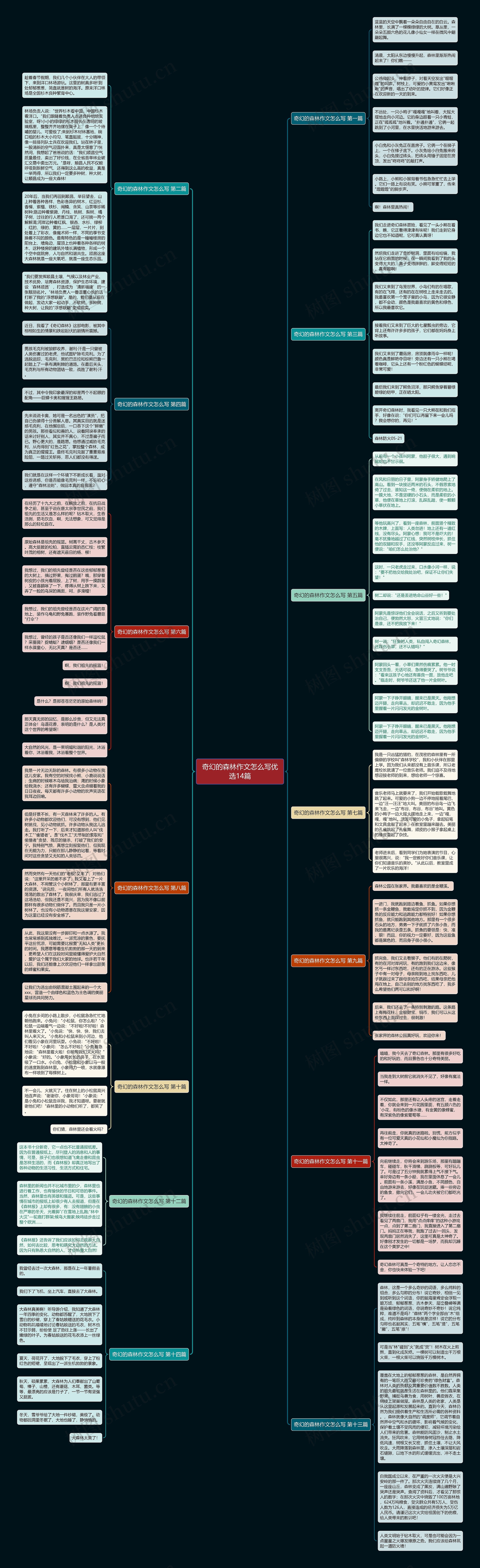 奇幻的森林作文怎么写优选14篇思维导图