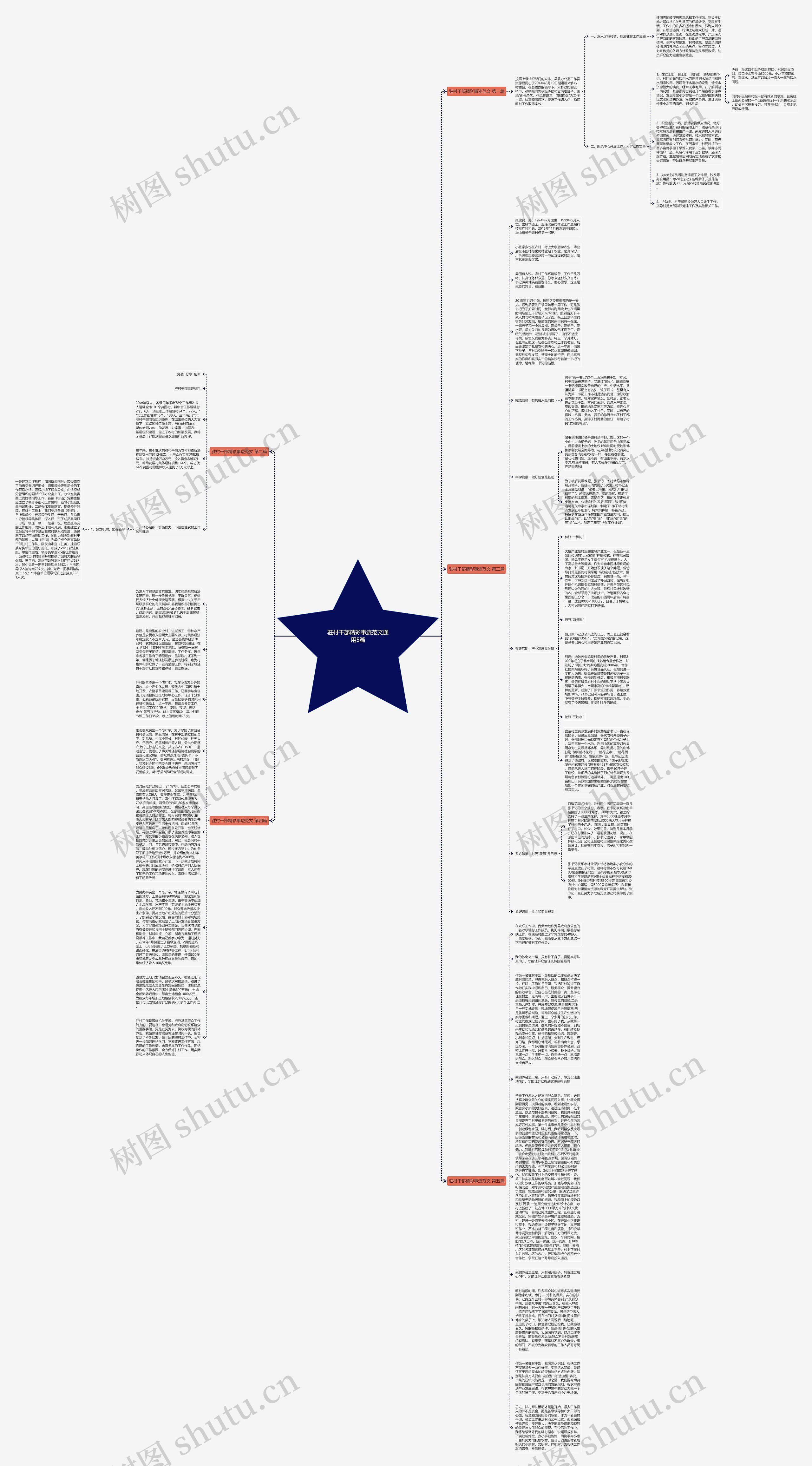 驻村干部精彩事迹范文通用5篇思维导图