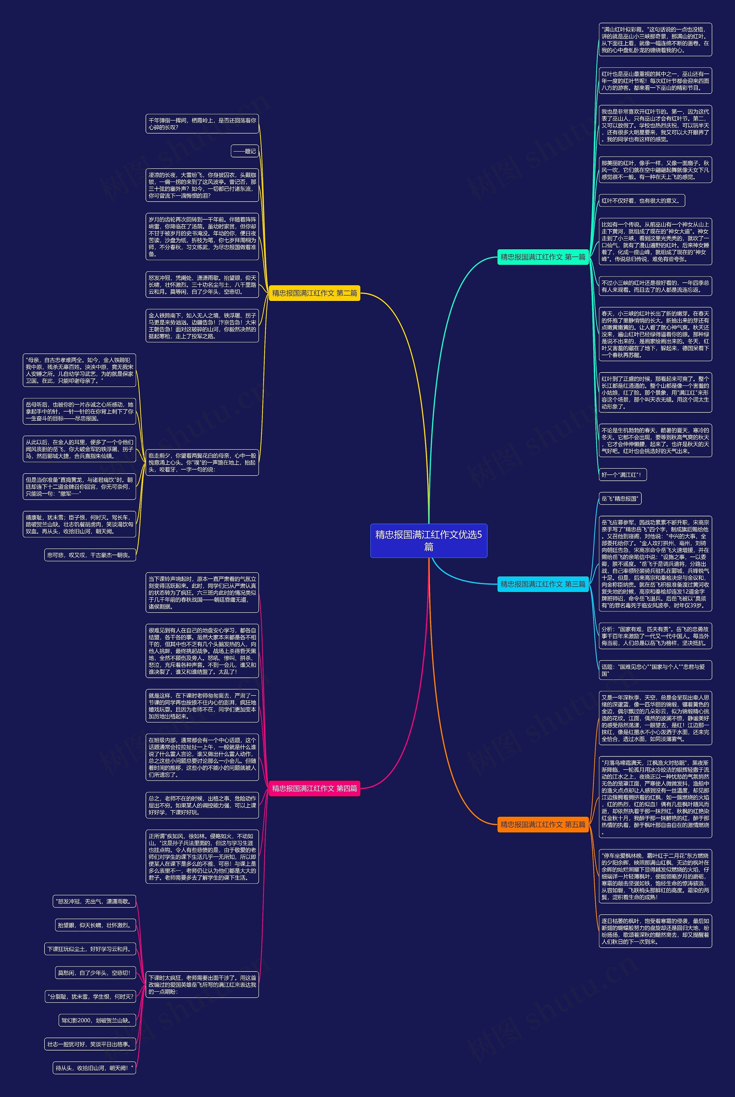 精忠报国满江红作文优选5篇思维导图