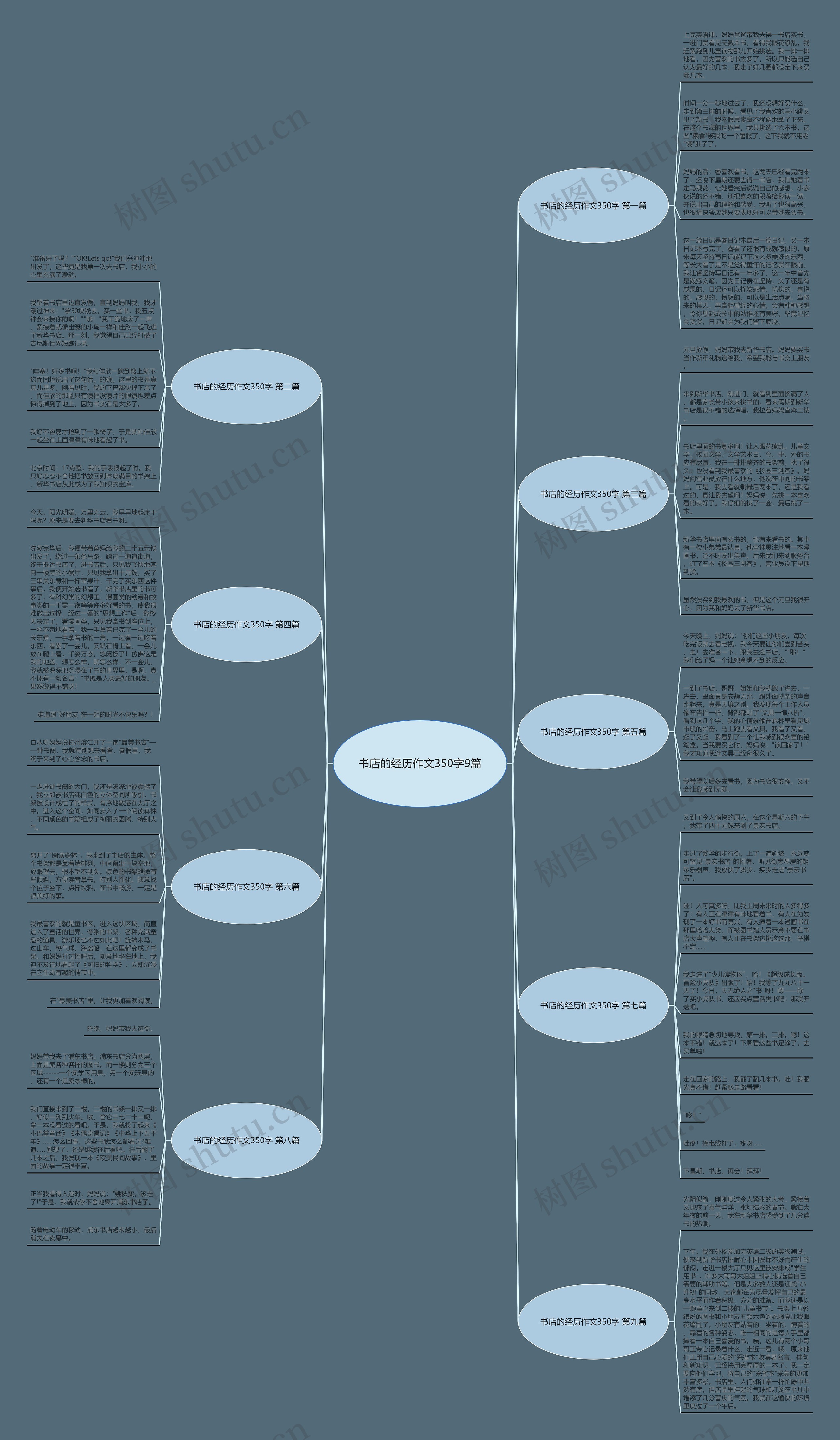 书店的经历作文350字9篇思维导图