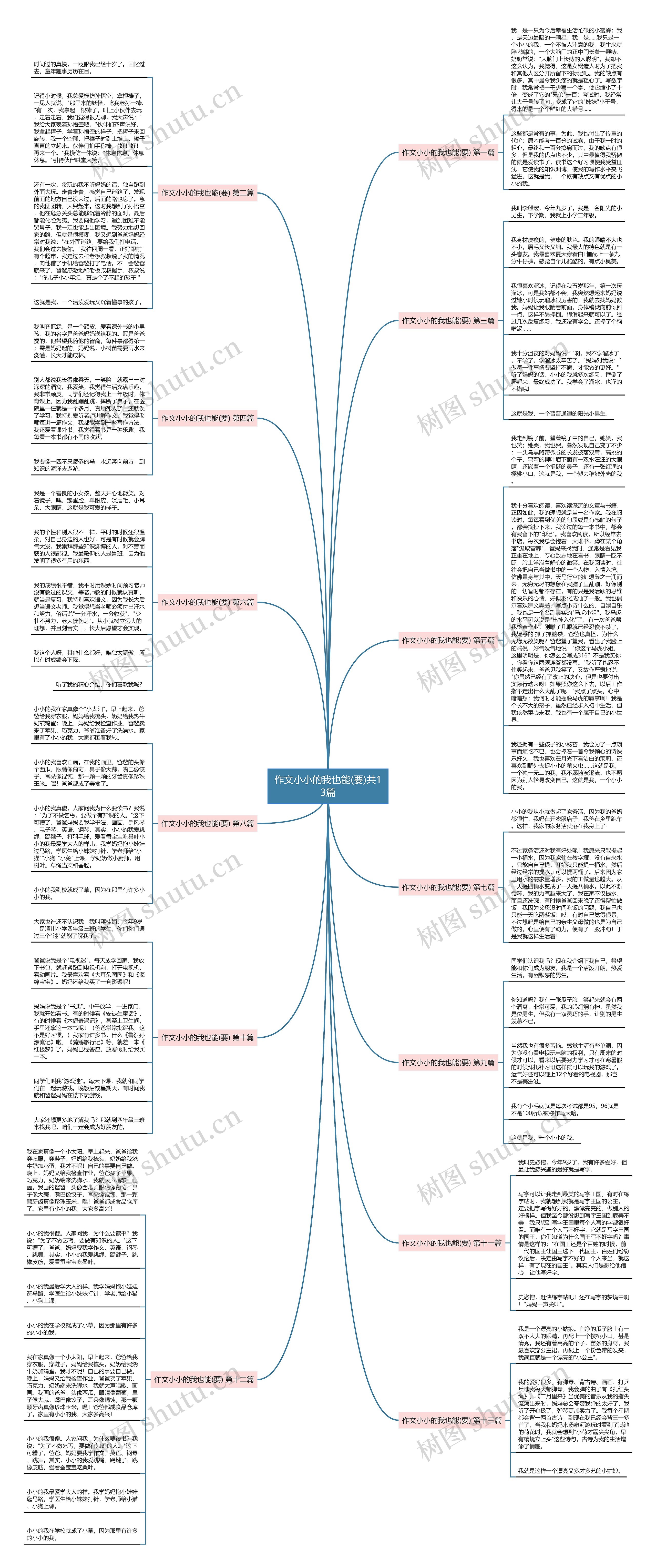 作文小小的我也能(要)共13篇思维导图