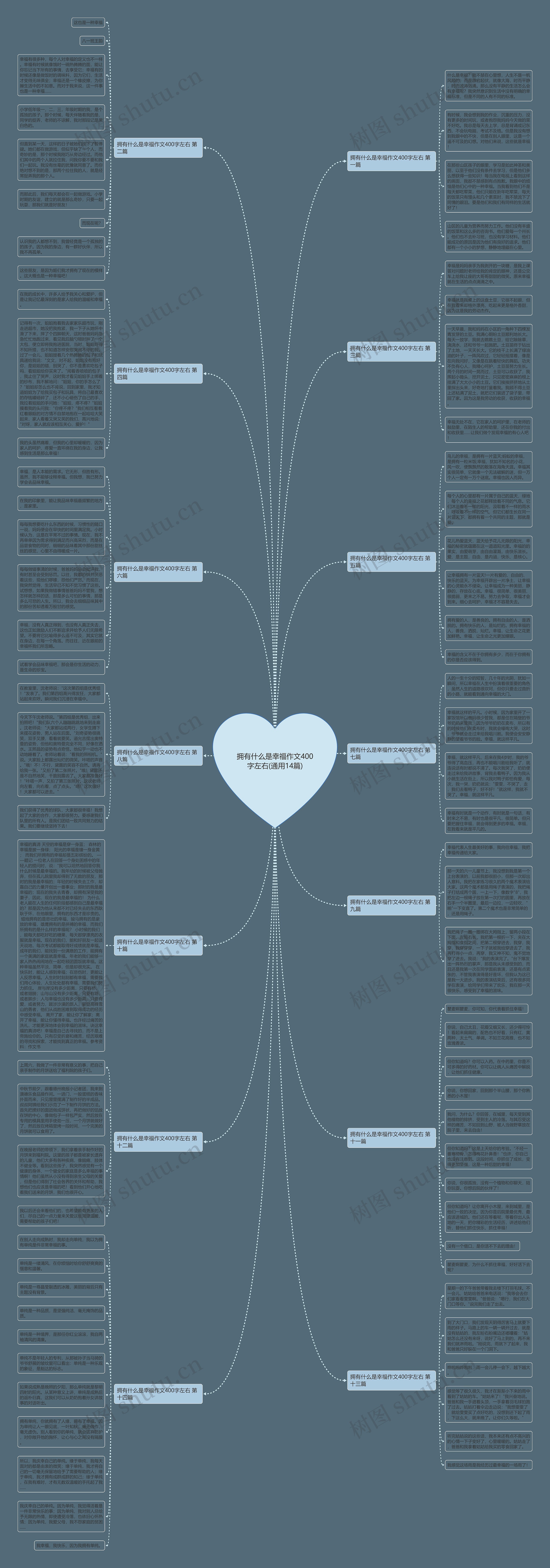 拥有什么是幸福作文400字左右(通用14篇)思维导图