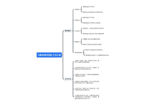 马斯洛需求团队工作计划