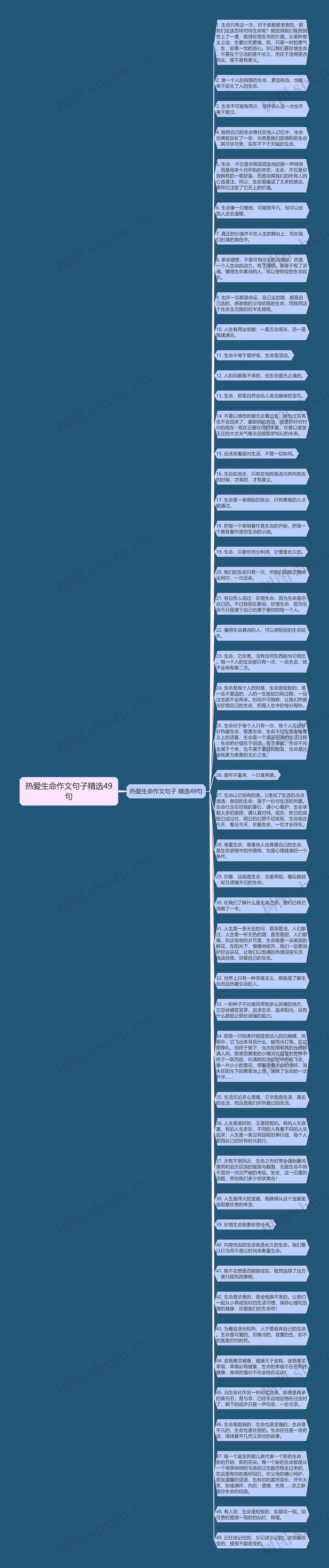 热爱生命作文句子精选49句思维导图