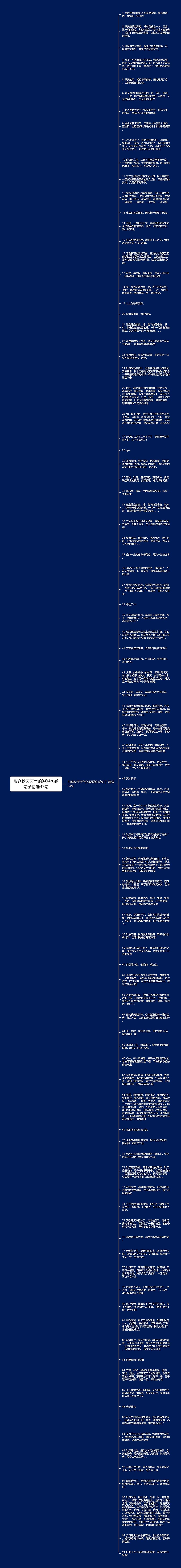 形容秋天天气的说说伤感句子精选93句思维导图