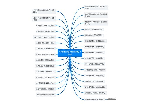 13字表白句子(表白句子30字)