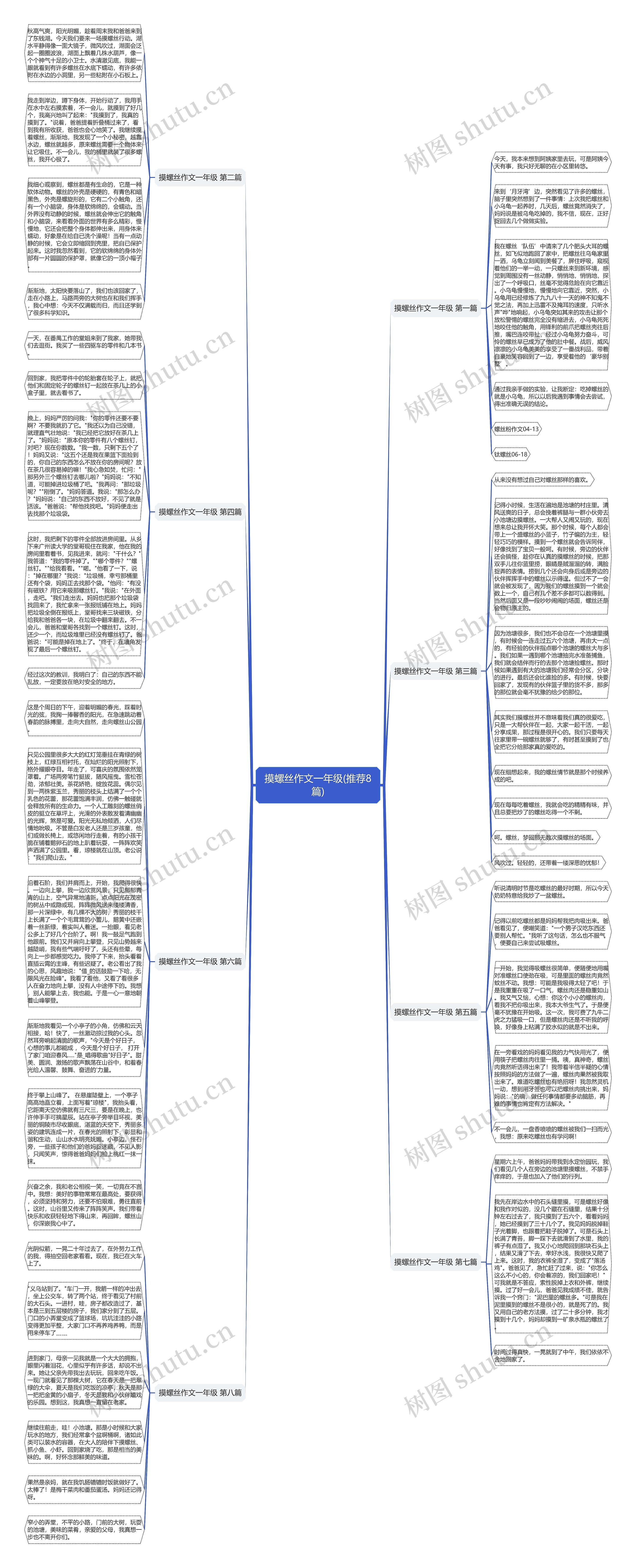 摸螺丝作文一年级(推荐8篇)思维导图