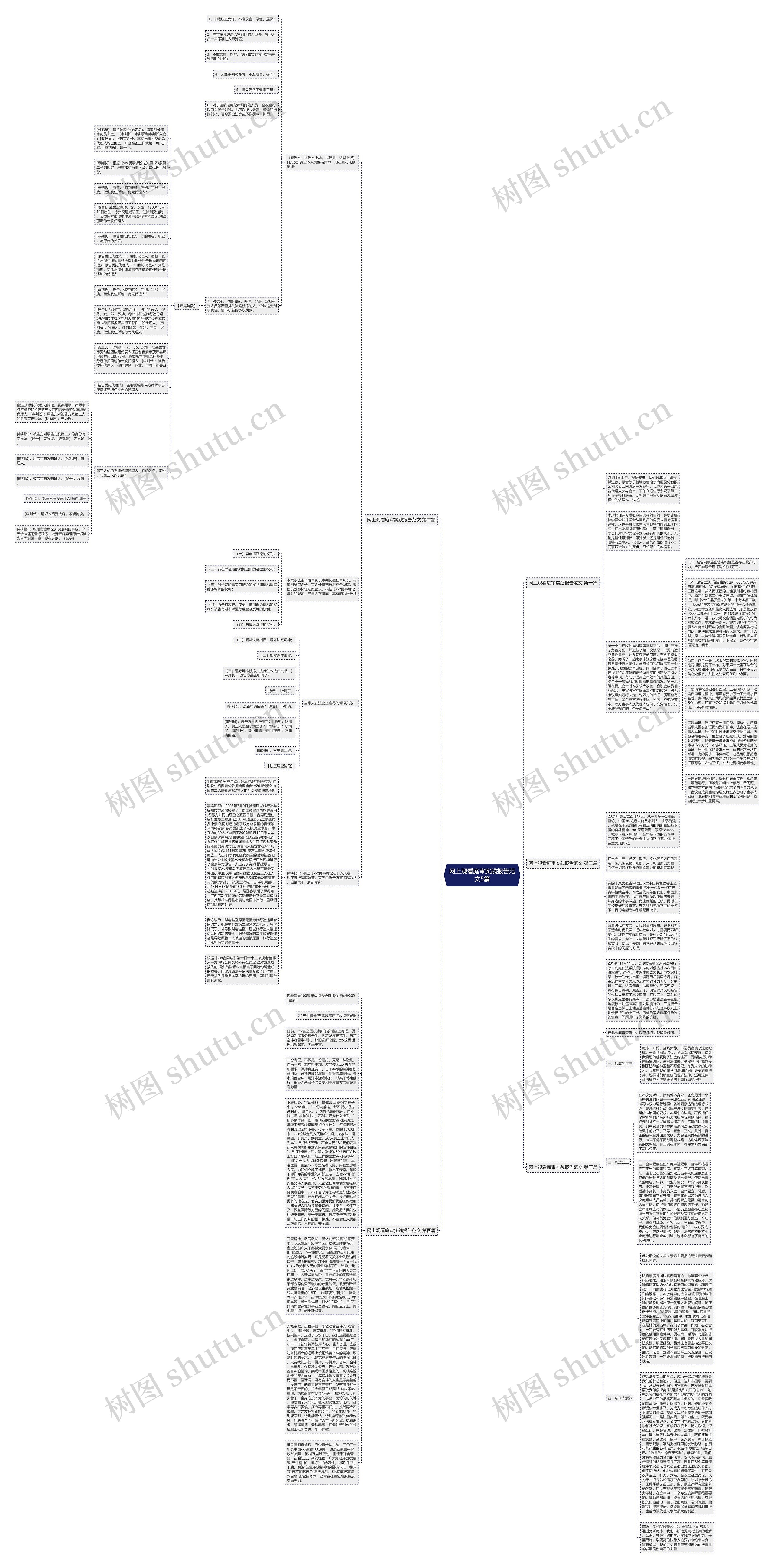 网上观看庭审实践报告范文5篇思维导图
