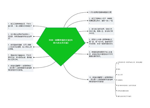 抖音一家晒幸福的文案(抖音小店主页文案)