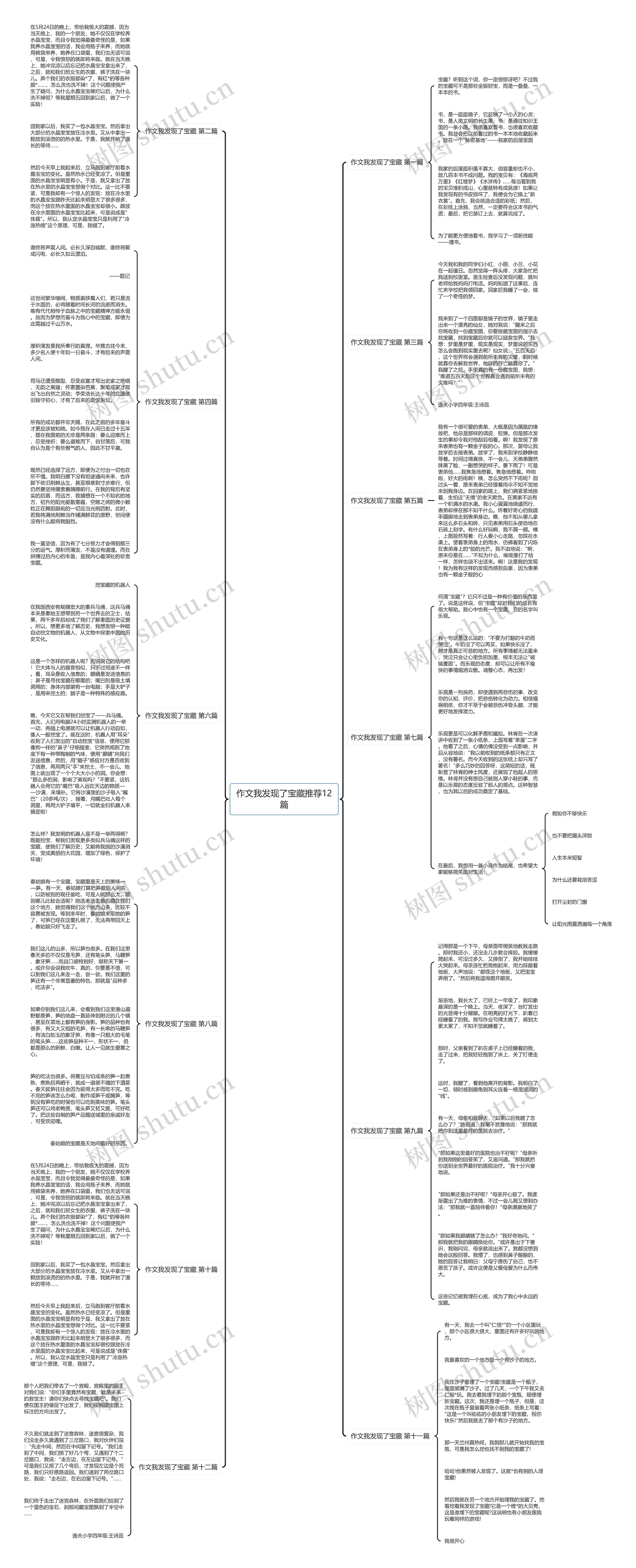 作文我发现了宝藏推荐12篇思维导图