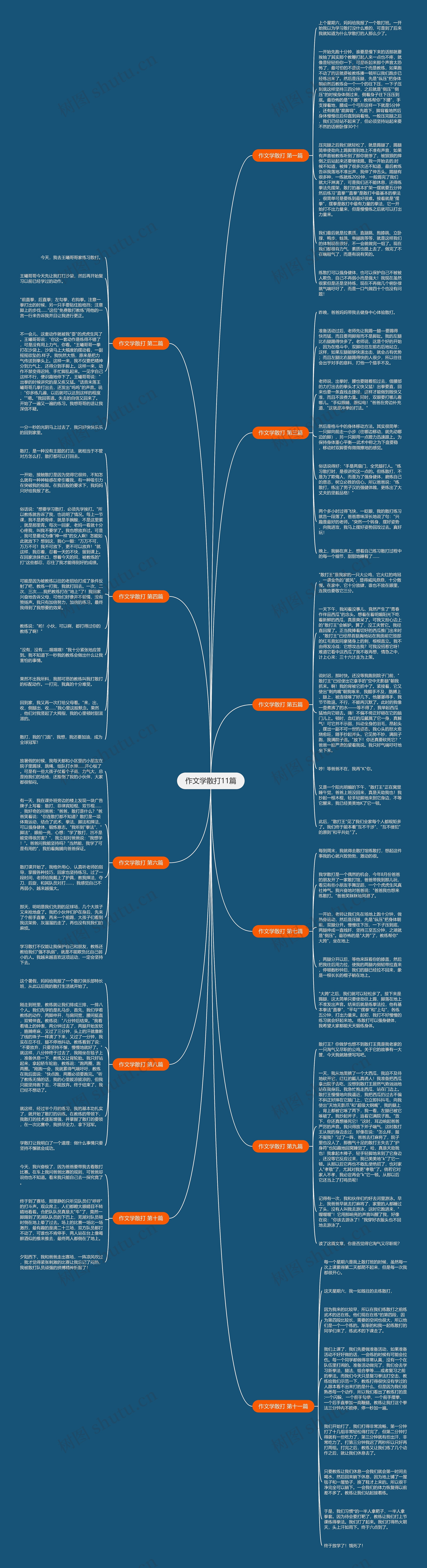 作文学散打11篇思维导图