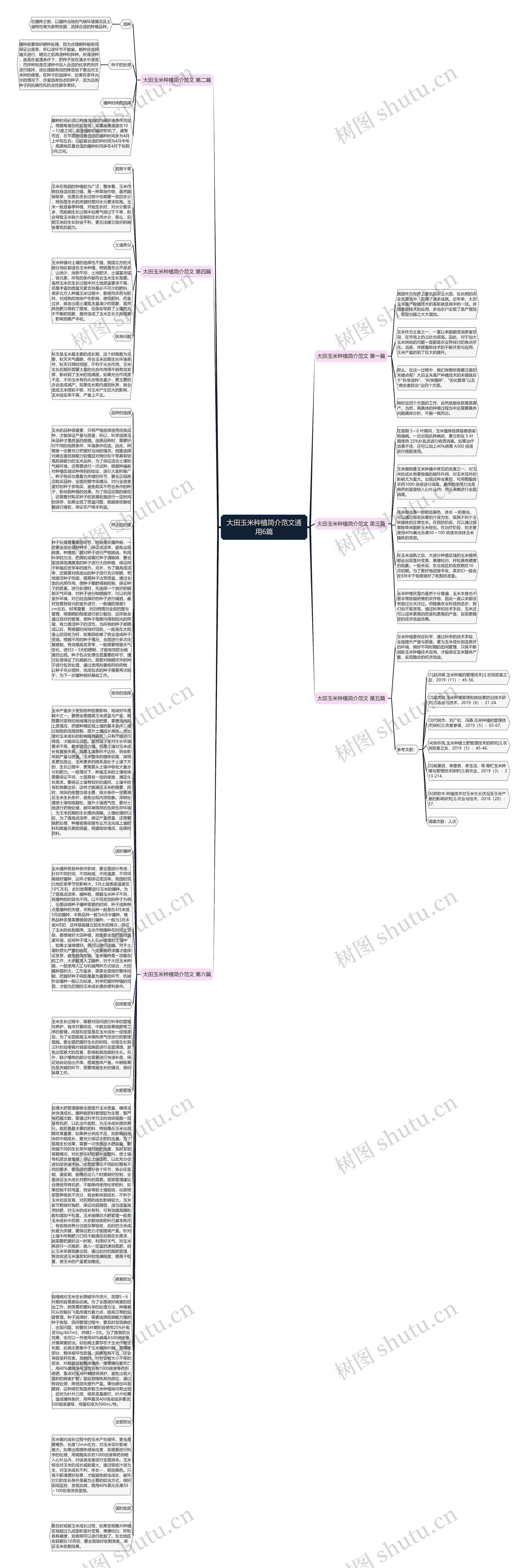 大田玉米种植简介范文通用6篇思维导图