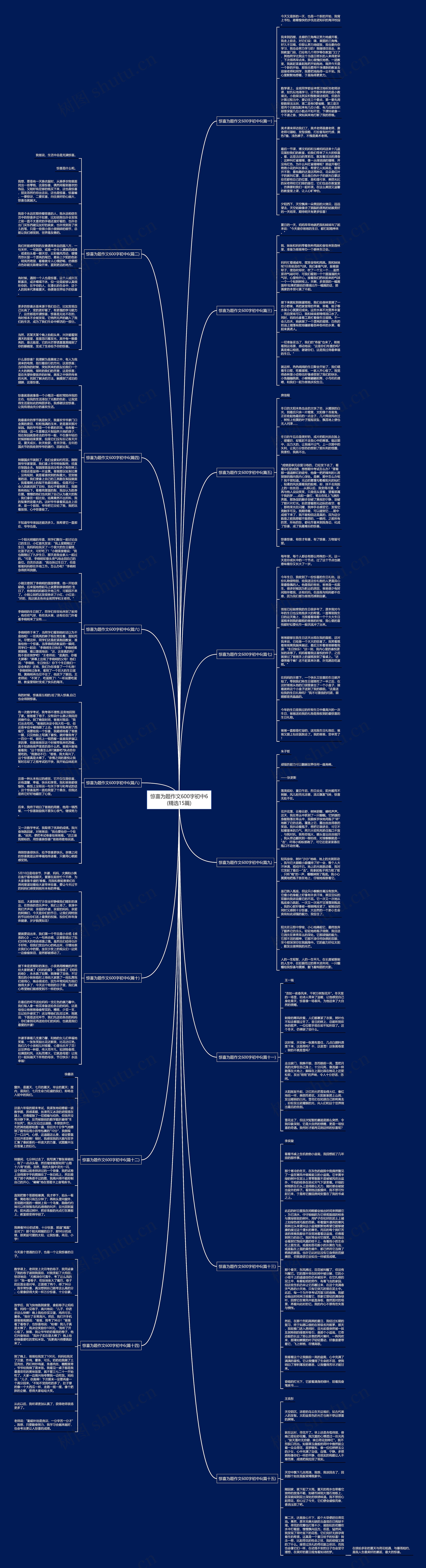 惊喜为题作文600字初中6(精选15篇)思维导图