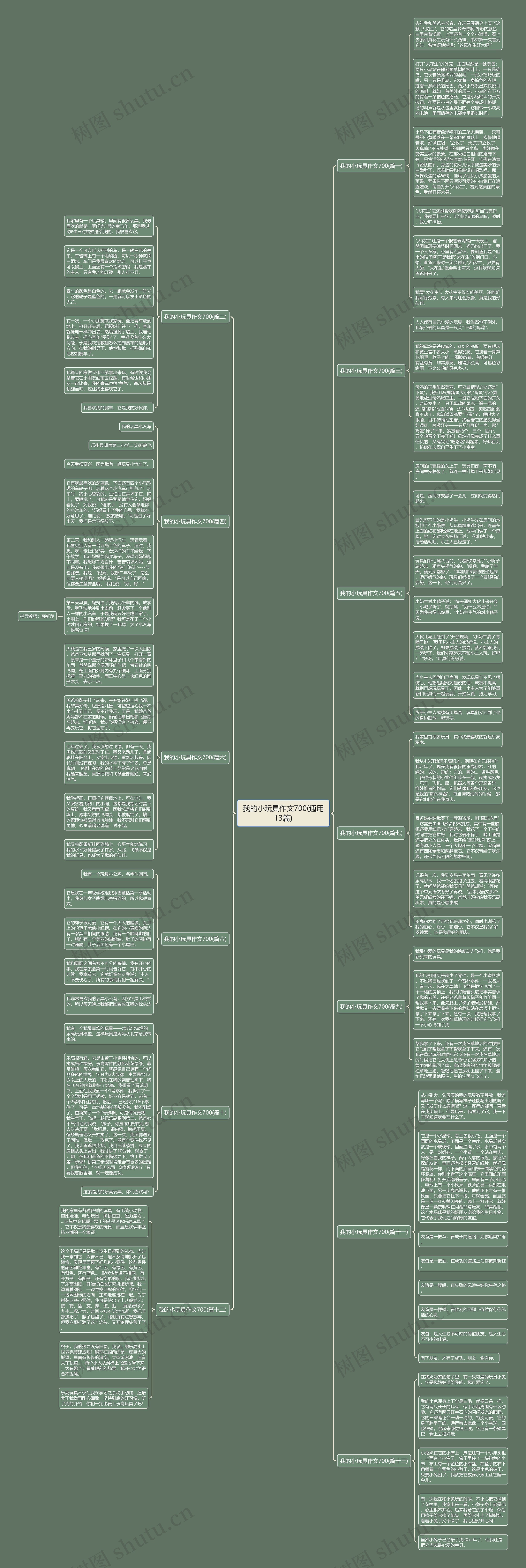 我的小玩具作文700(通用13篇)思维导图