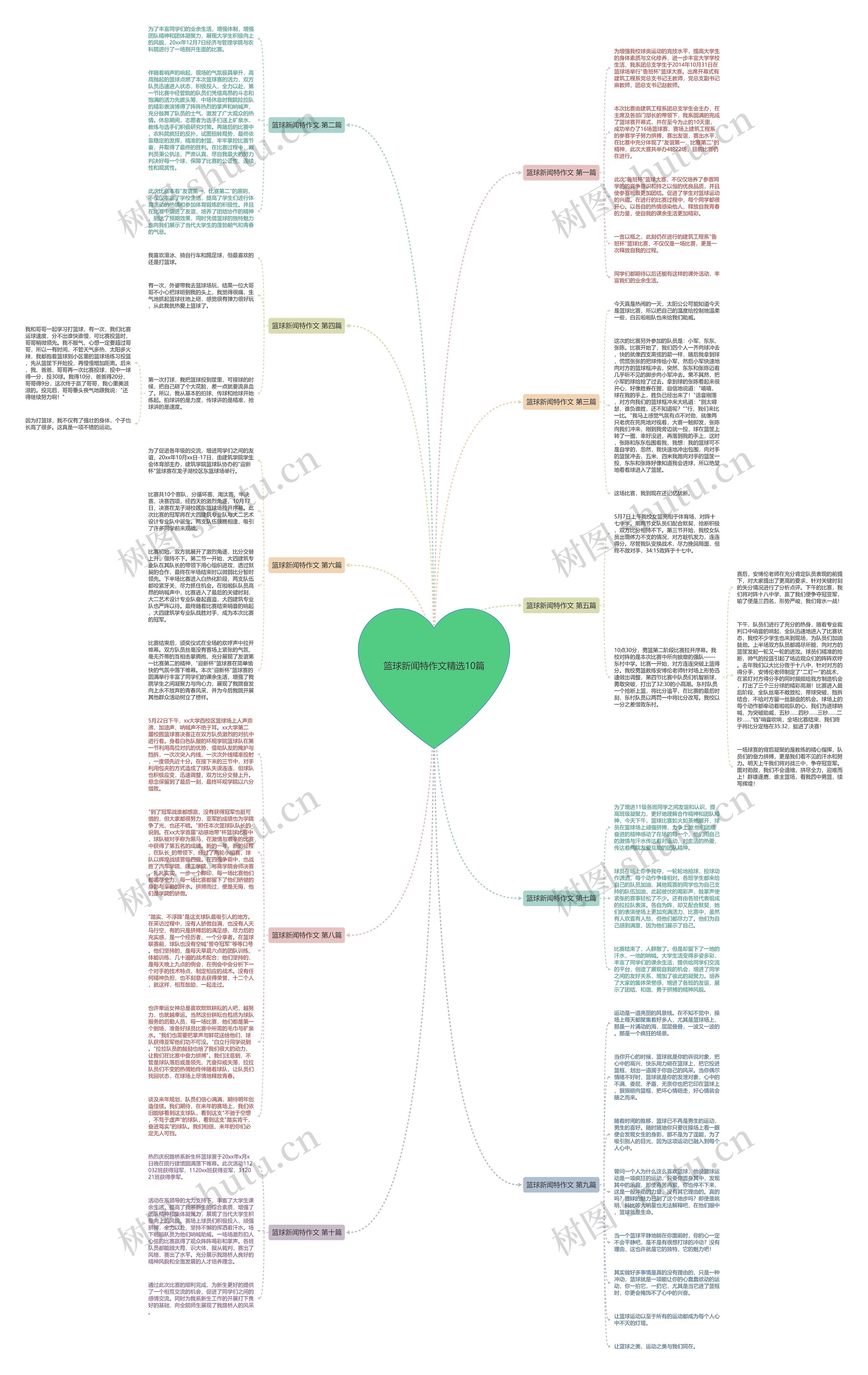 篮球新闻特作文精选10篇思维导图