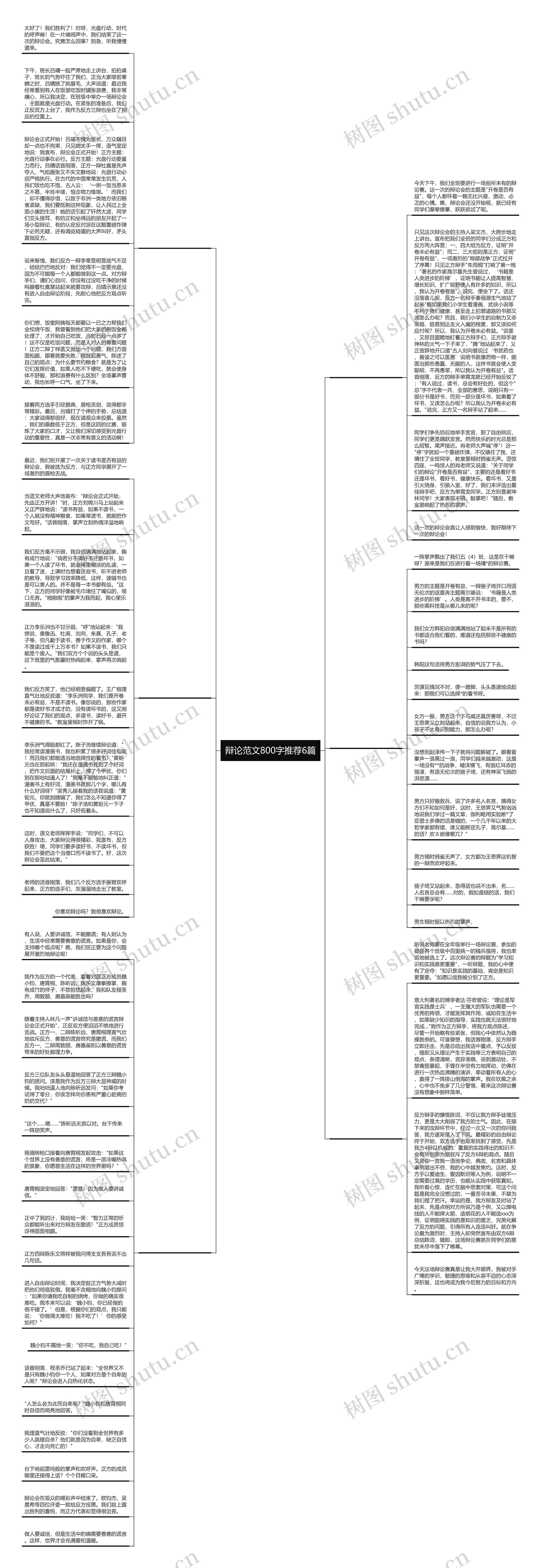 辩论范文800字推荐6篇