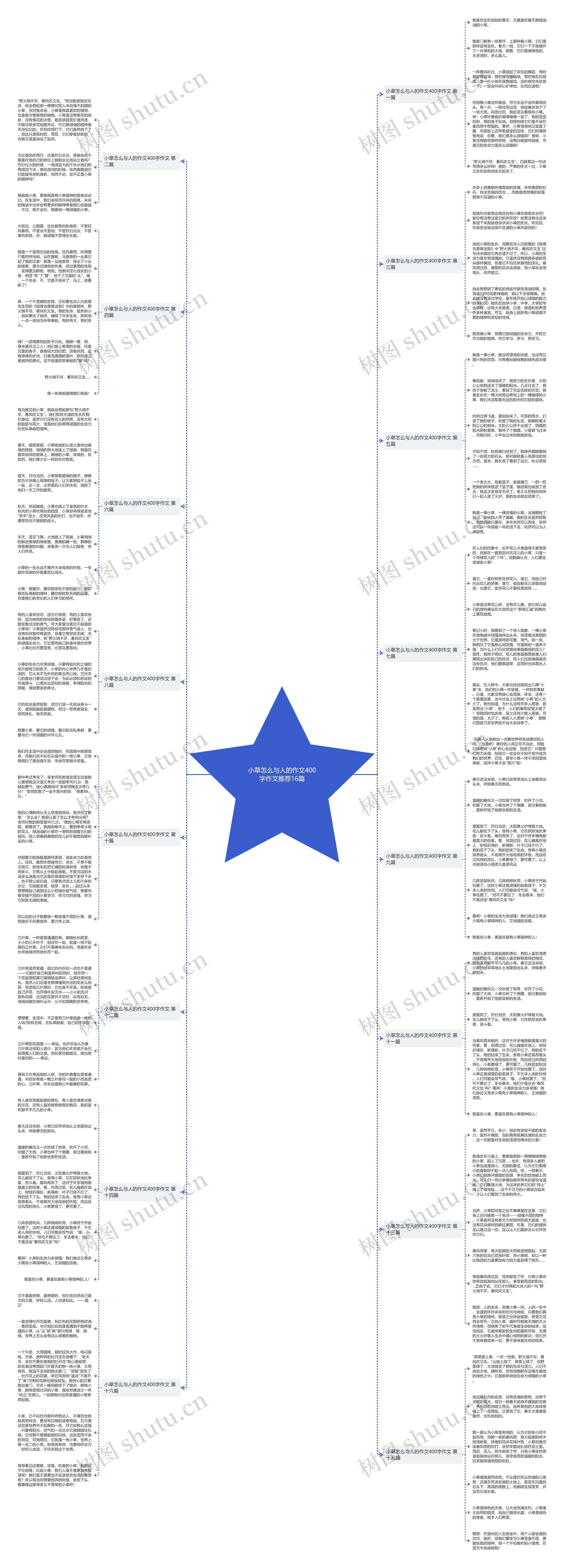 小草怎么与人的作文400字作文推荐16篇思维导图