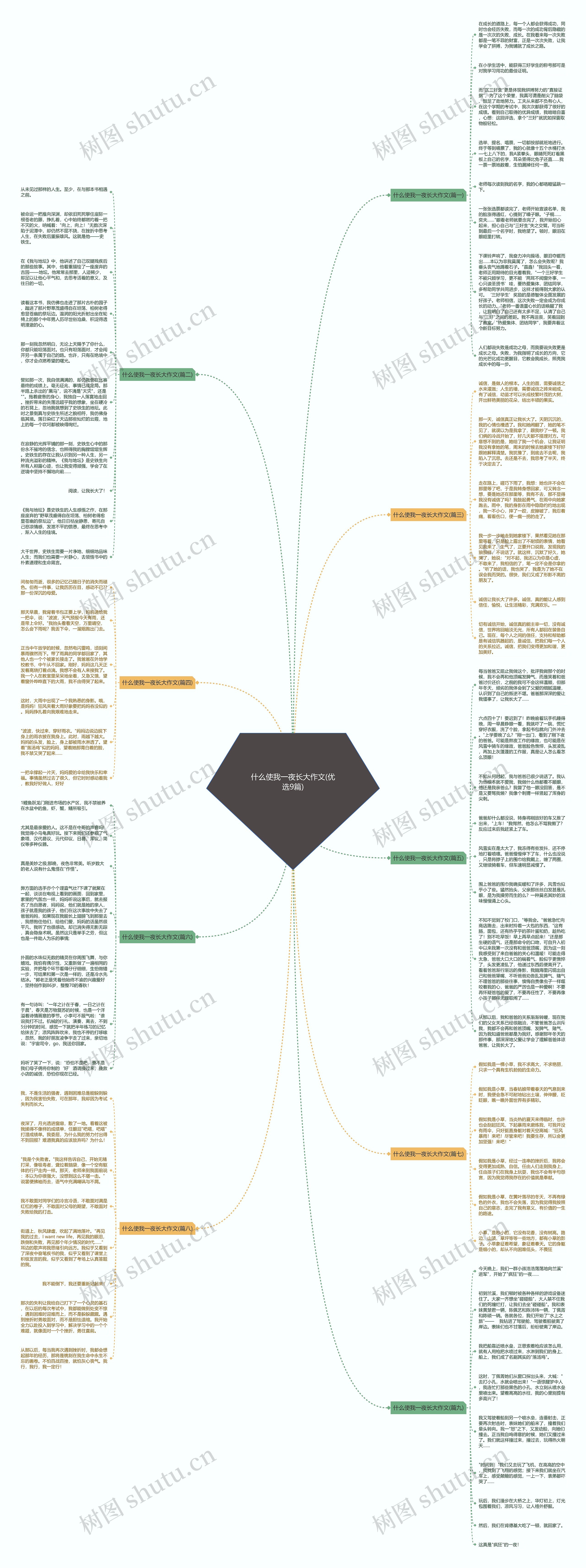 什么使我一夜长大作文(优选9篇)思维导图高清图 什么使我一夜长大作文(优选9篇)思维导图