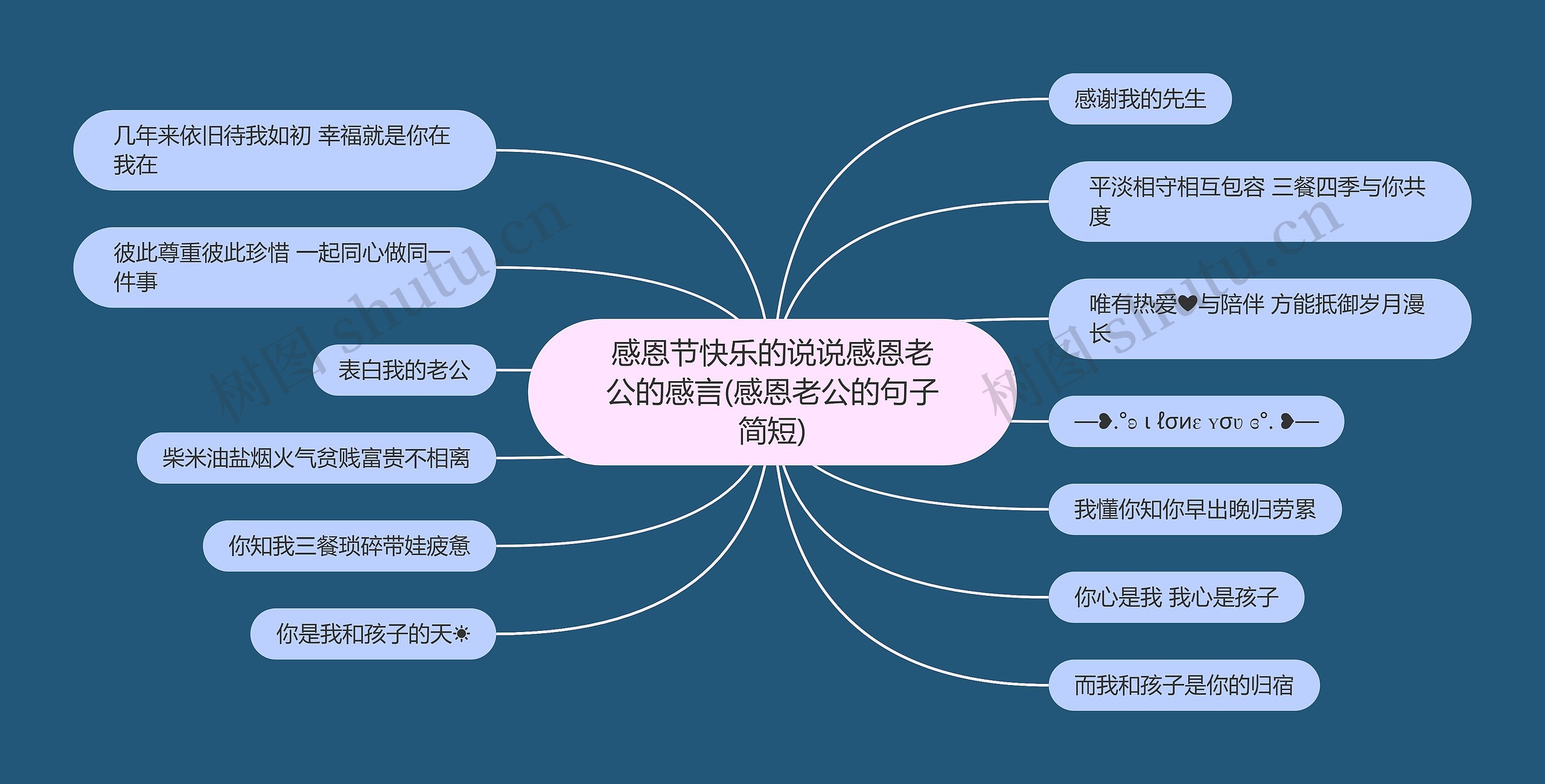 感恩节快乐的说说感恩老公的感言(感恩老公的句子简短)思维导图