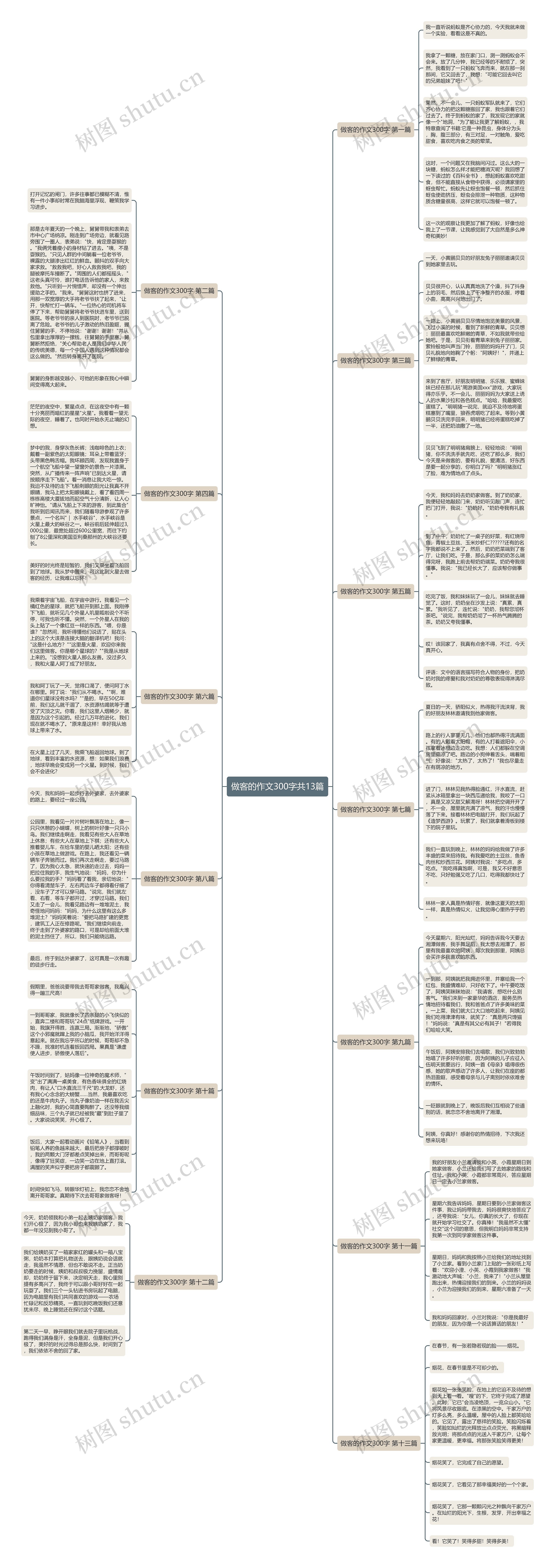 做客的作文300字共13篇思维导图