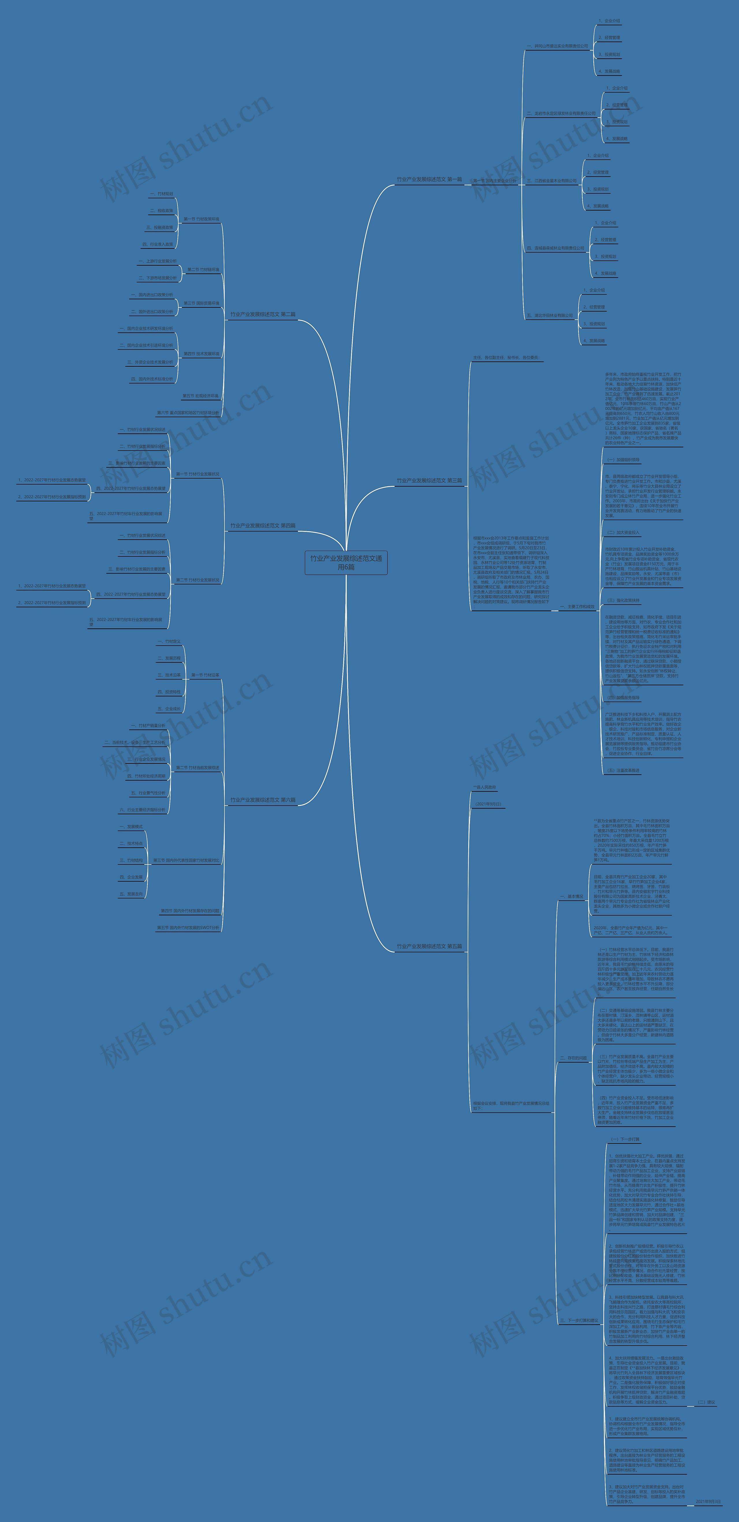 竹业产业发展综述范文通用6篇思维导图